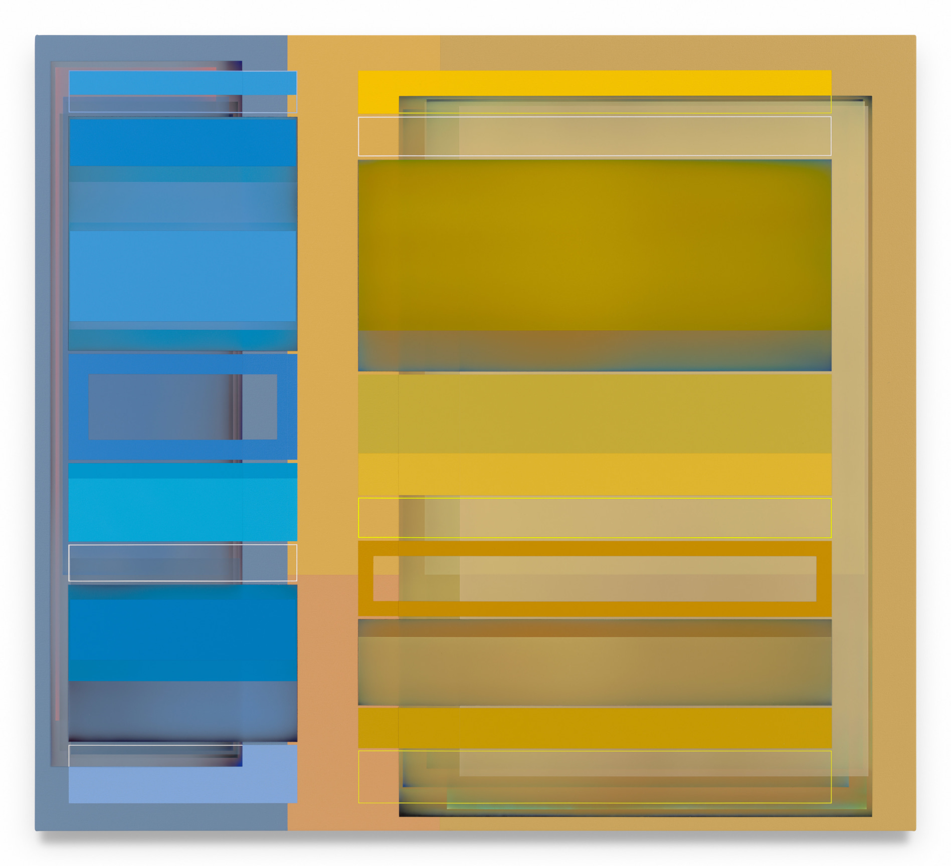 West Coast Sound, 2024, Acrylic on canvas over panel, 37 x 41 inches, 94 x 104.1 cm, MMG#36862