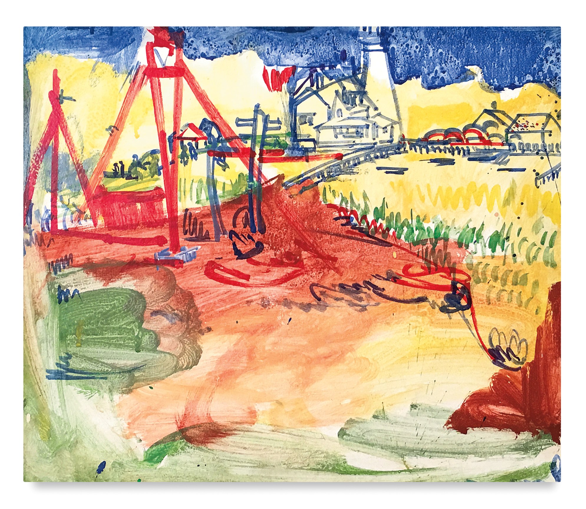 Light House, 1936 Casein on panel, 20 x 23 inches, 50.8 x 58.4 cm,&nbsp;MMG#1443