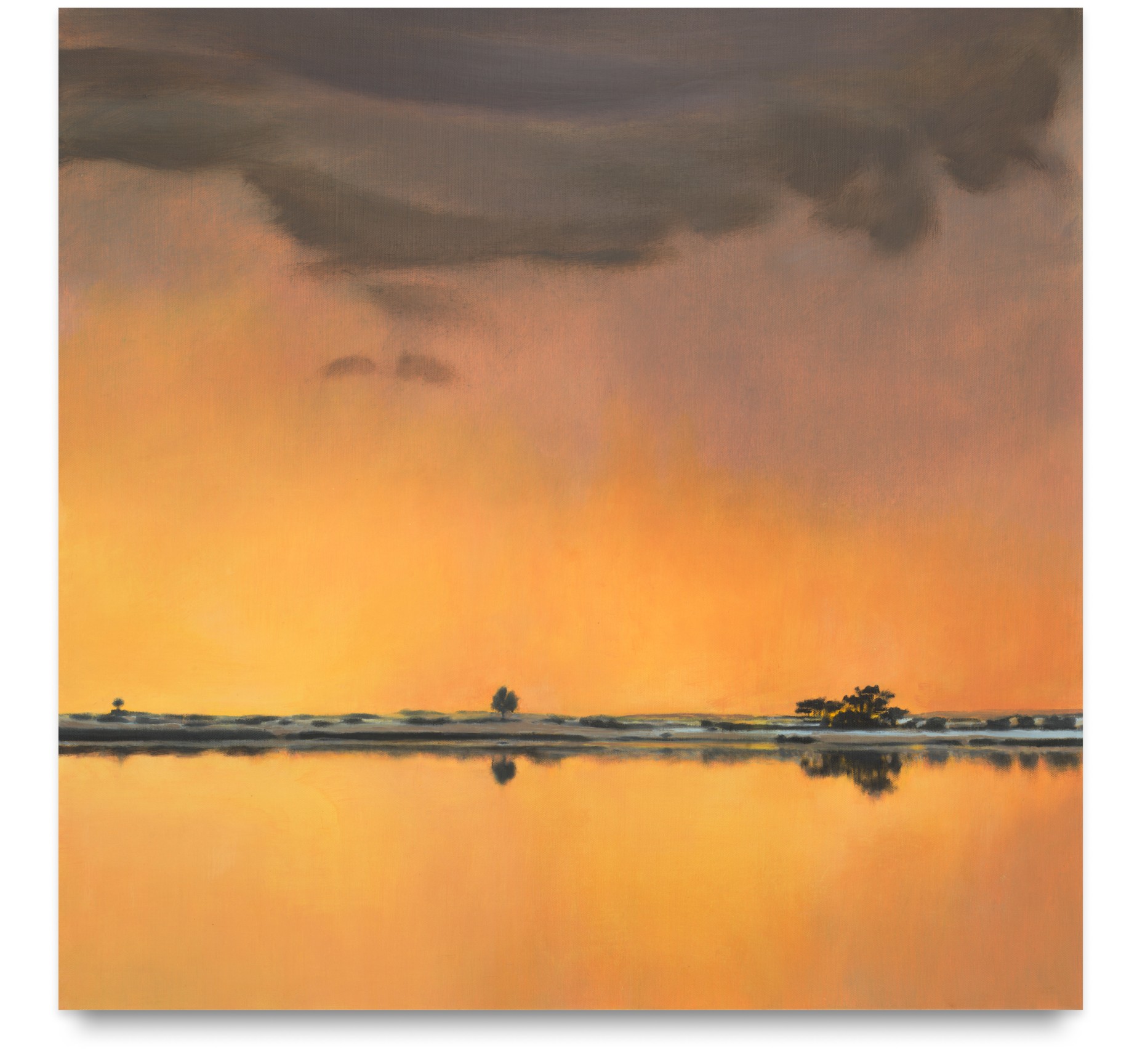 April Gornik, Study for Storm Suspended by Light, 2022, Oil on canvas, 24 x 24 1/2 inches, 61 x 62.2 cm, MMG#34339