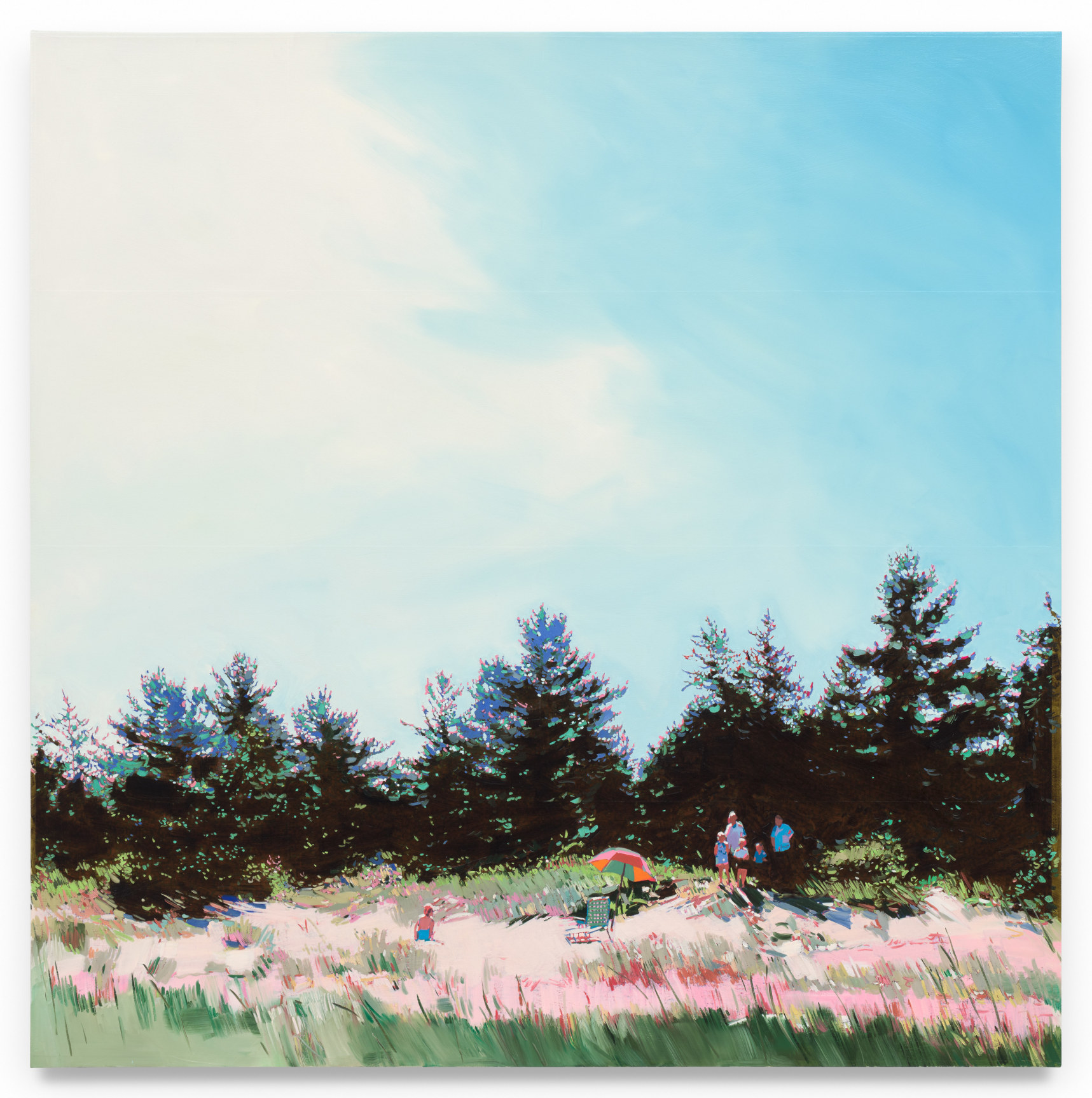 Pine Beach, 2023, Mixed media oil on canvas, 68 x 68 inches, 172.7 x 172.7 cm,&nbsp;MMG#36653