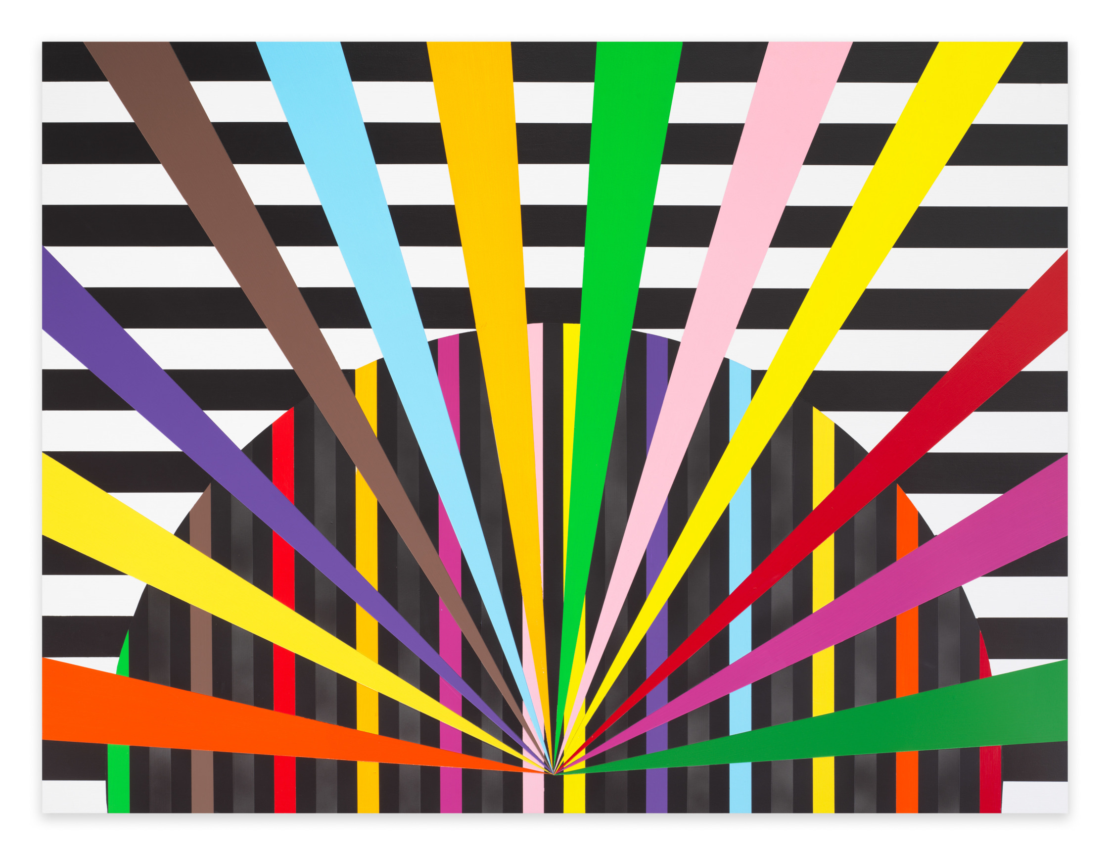 Rico Gatson, Untitled (Magic Star II), 2022, Acrylic paint and glitter on wood panel, 36 x 48 inches, 91.4 x 121.9 cm, MMG#34729