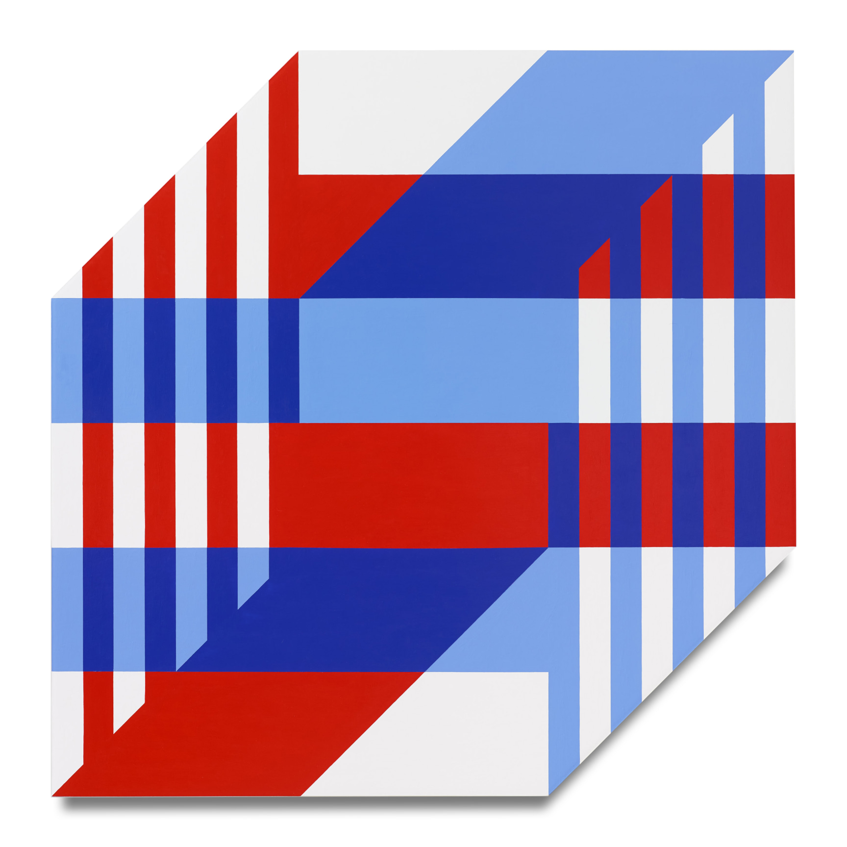 Untitled (4,8,2,in), 2018, Acrylic paint on canvas over aluminum panel,