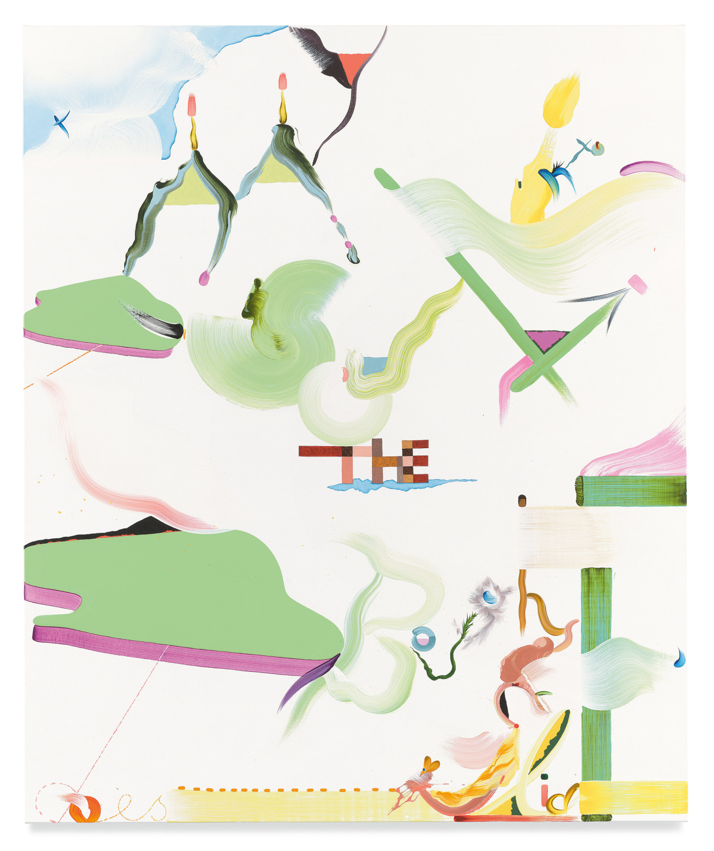 My soul into the boughs does glide, 2021, Oil and acrylic on linen, 60 x 50 inches, 152.4 x 127 cm, MMG#34375