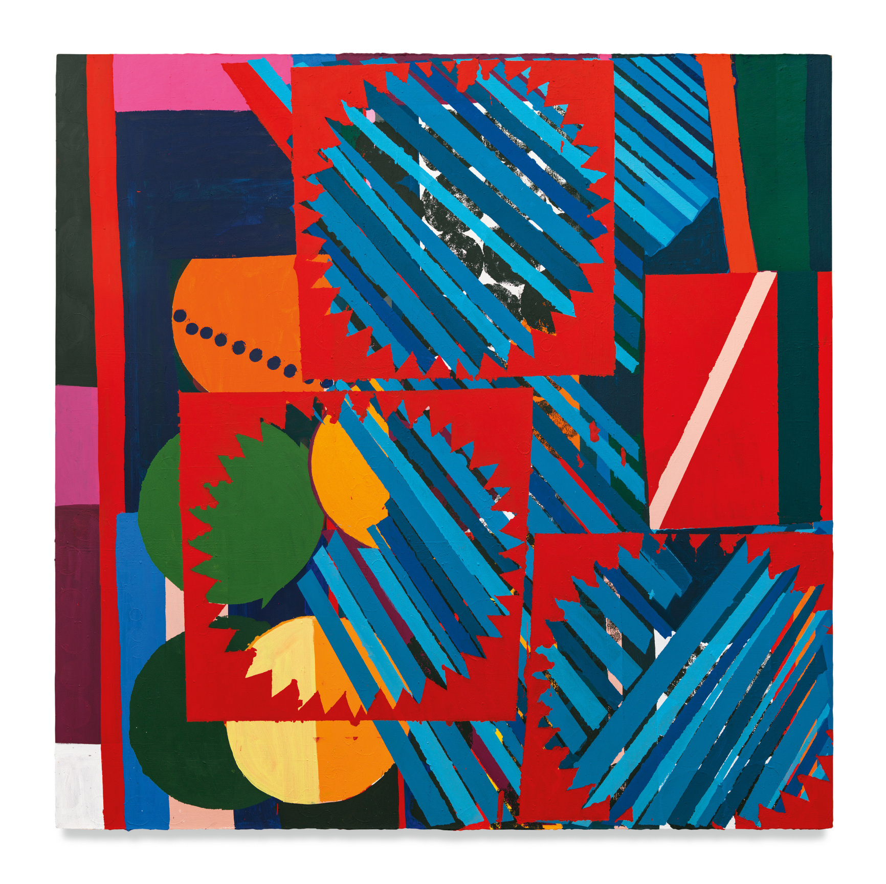 Ursa Major and Minor (for C.B), 2022, Acrylic and marble dust on canvas,, 86 x 86 inches, 218.4 x 218.4 cm, MMG#35069