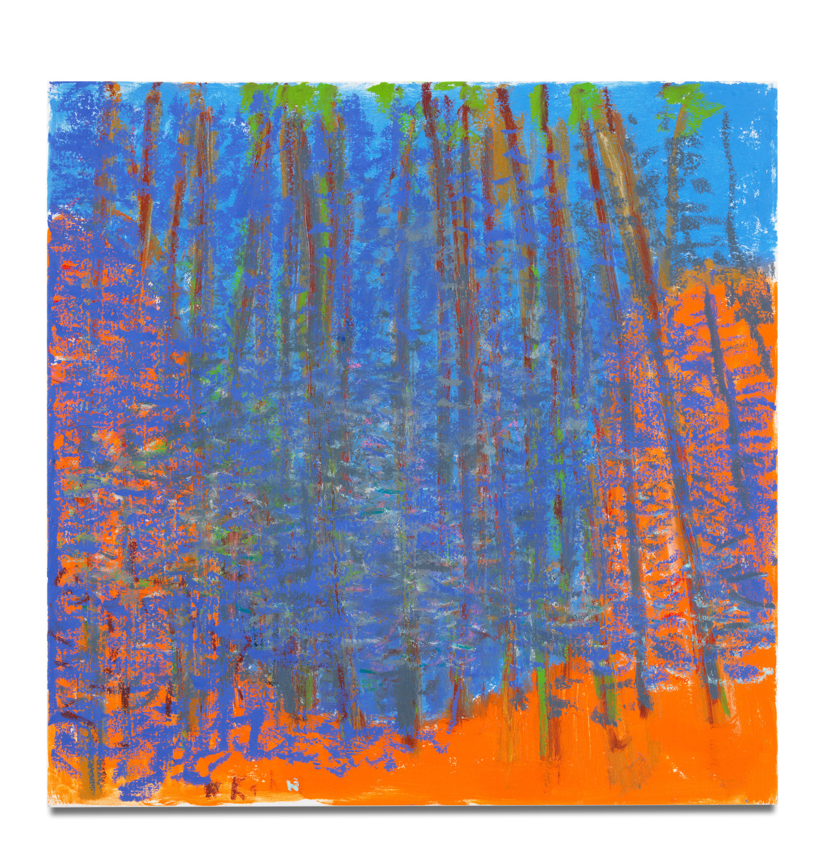 Deep Blue Curve, 2019, Oil on canvas, 24 x 24 inches, 61 x 61 cm, MMG#31163