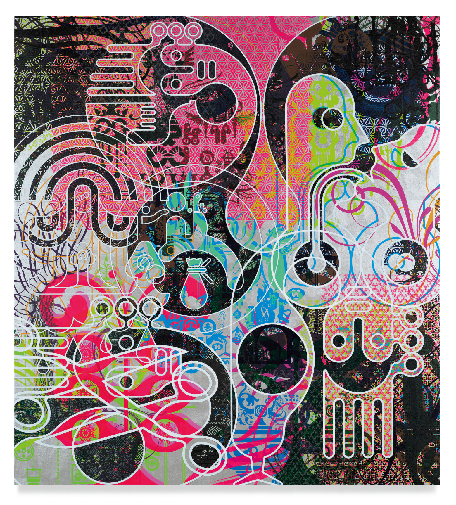 Hell Shines Up, 2021, Acrylic on linen, 57 1/8 x 51 5/8 inches, 145.1 x 131.1 cm, MMG#34138