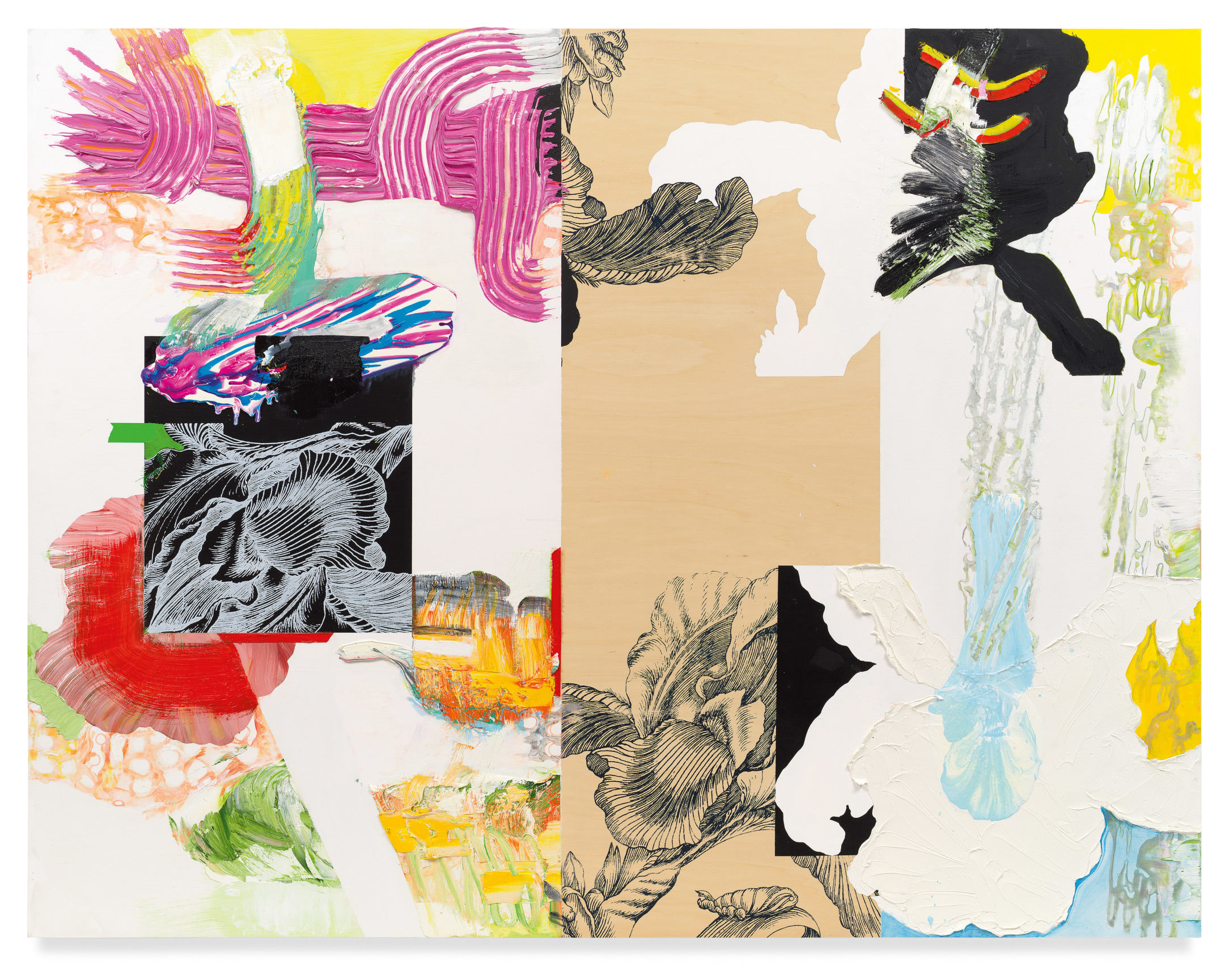 floredot C, 2023, Oil and silkscreen on wood, 67 x 86 5/8 inches, 170.2 x 220 cm,&nbsp;MMG#35692