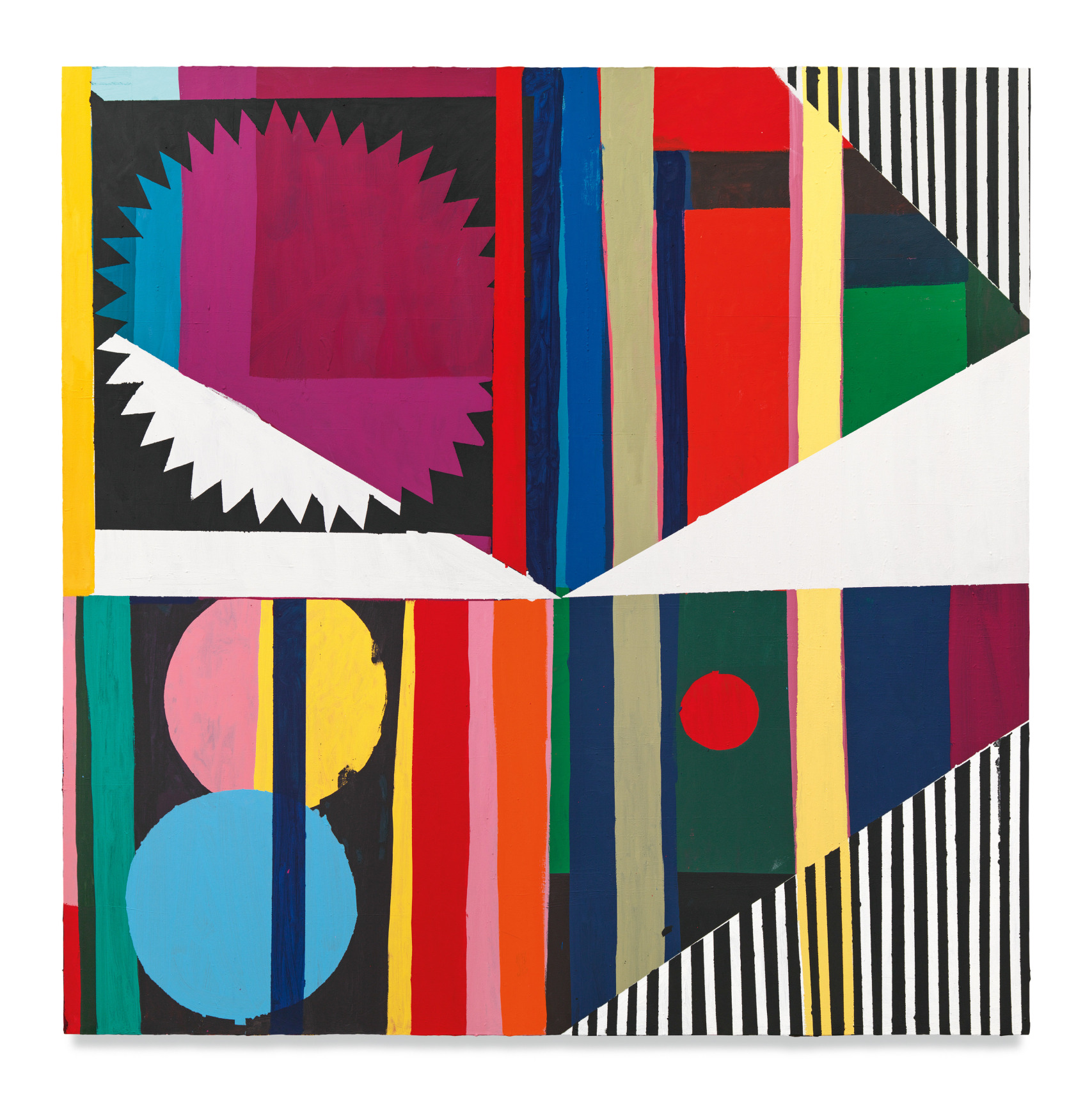 House of Intuition, 2022, Acrylic and marble dust on canvas, 86 x 86 inches, 218.4 x 218.4 cm, MMG#35072