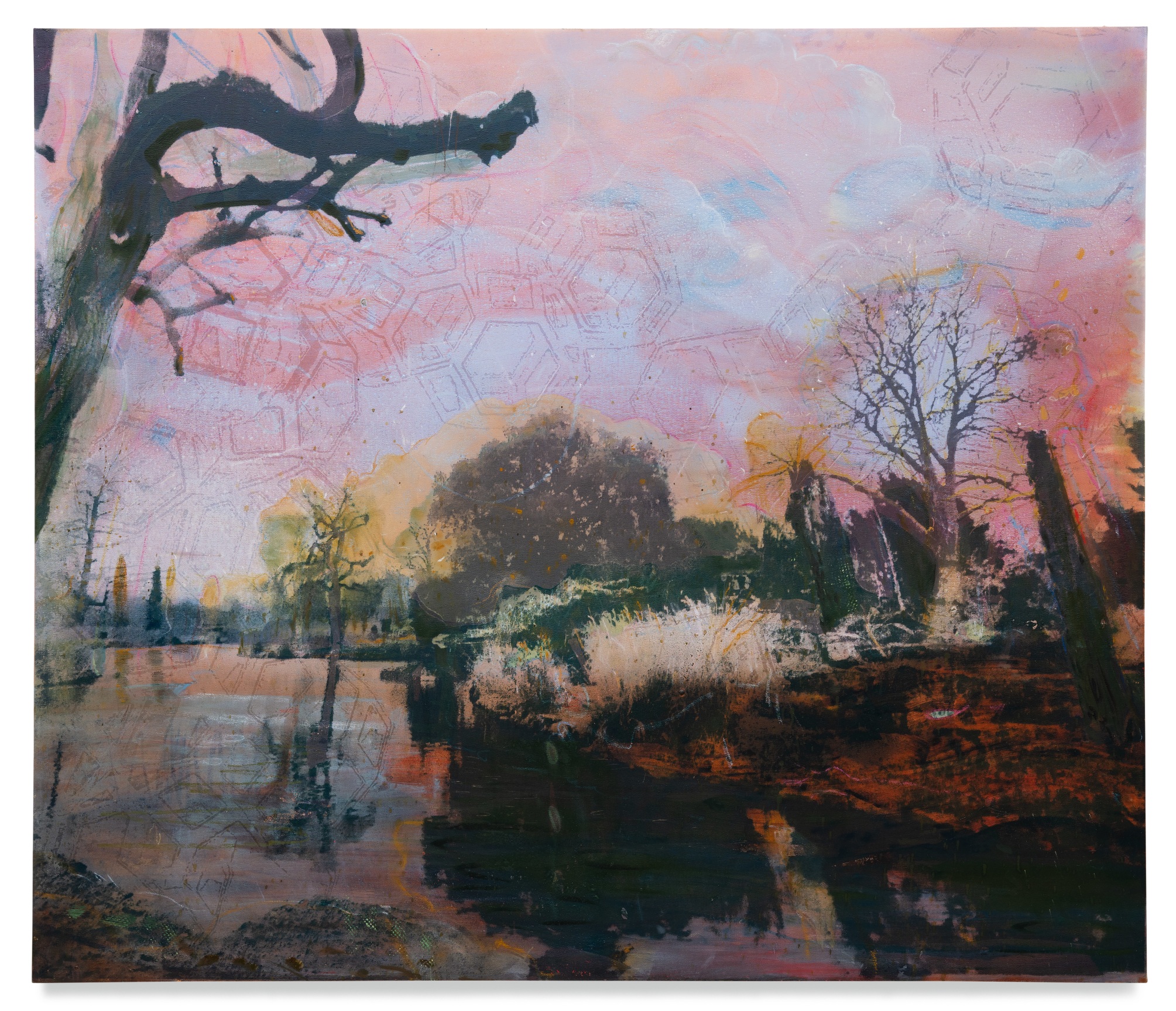 Open-Air (1), 2022, Mixed medium on canvas, 59 x 68 1/2 inches, 150 x 174 cm,&nbsp;MMG#34332