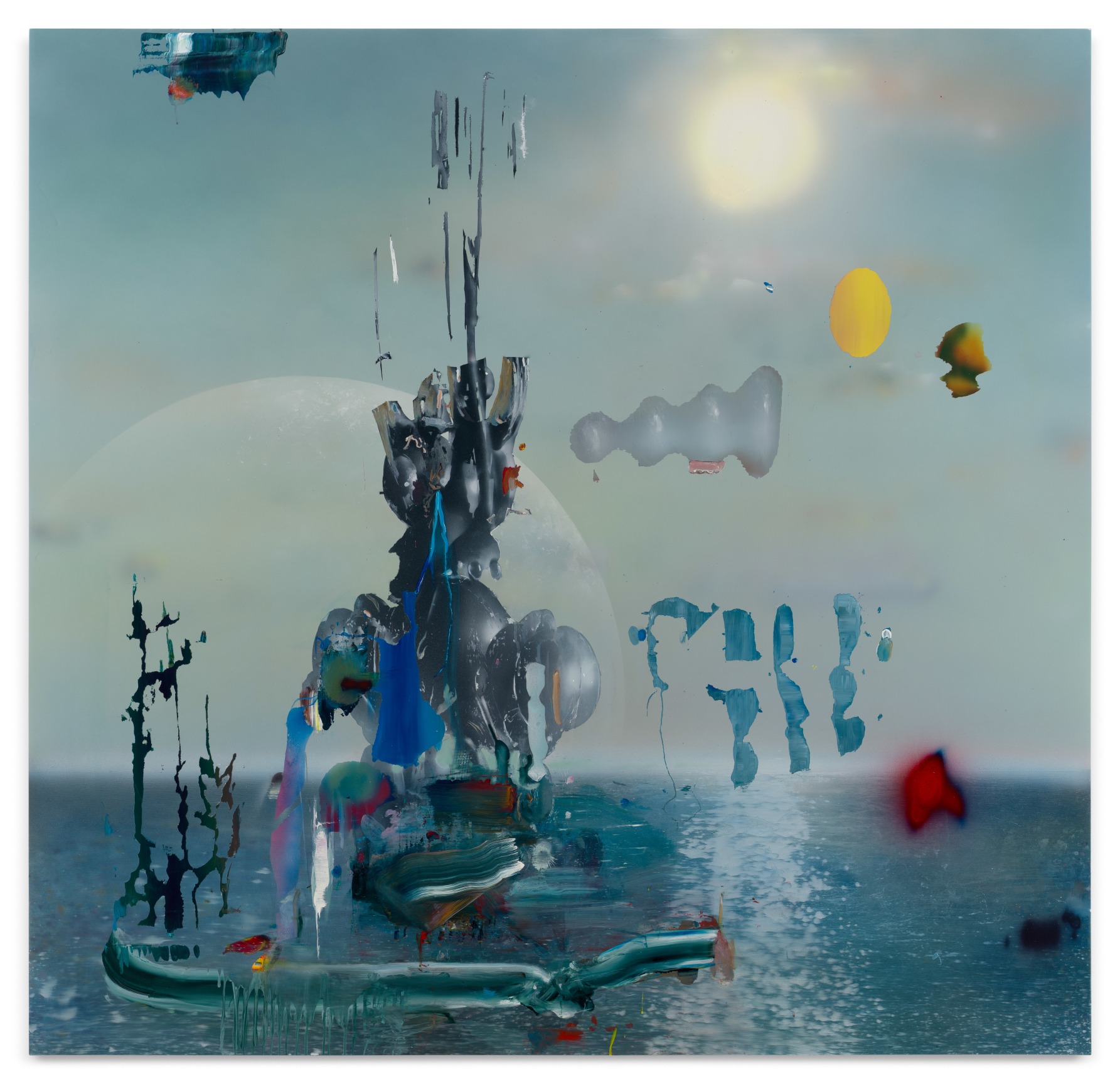 Playback ok bottle unknown, 2023, Acrylic on canvas over panel,