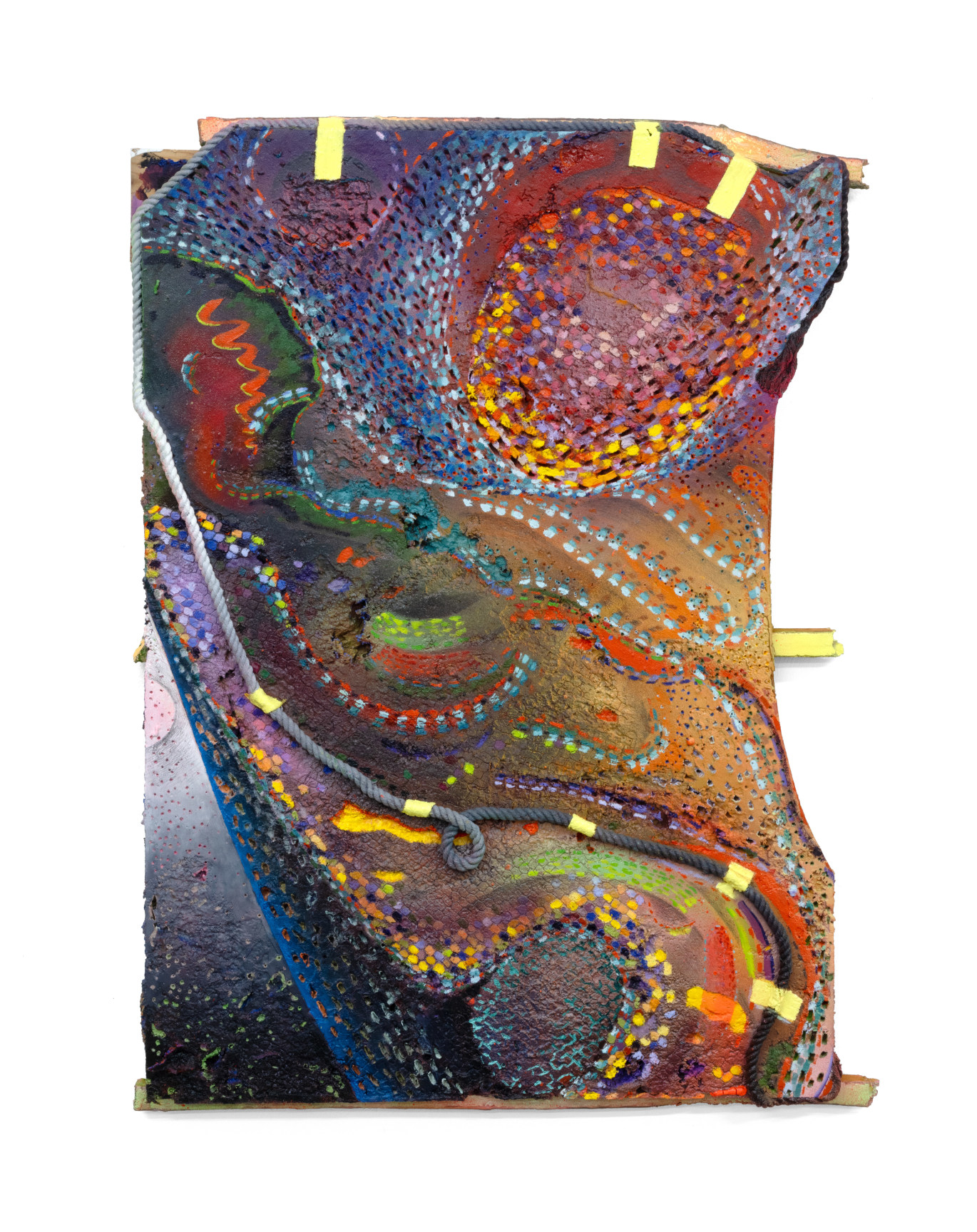 fragment of rest, 2023, Oil and enamel paint, graphite on cast aluminum/painted wood, 28 x 21 3/8 x 2 1/2 inches, 71.1 x 54.3 x 6.4 cm,&nbsp;MMG#35099