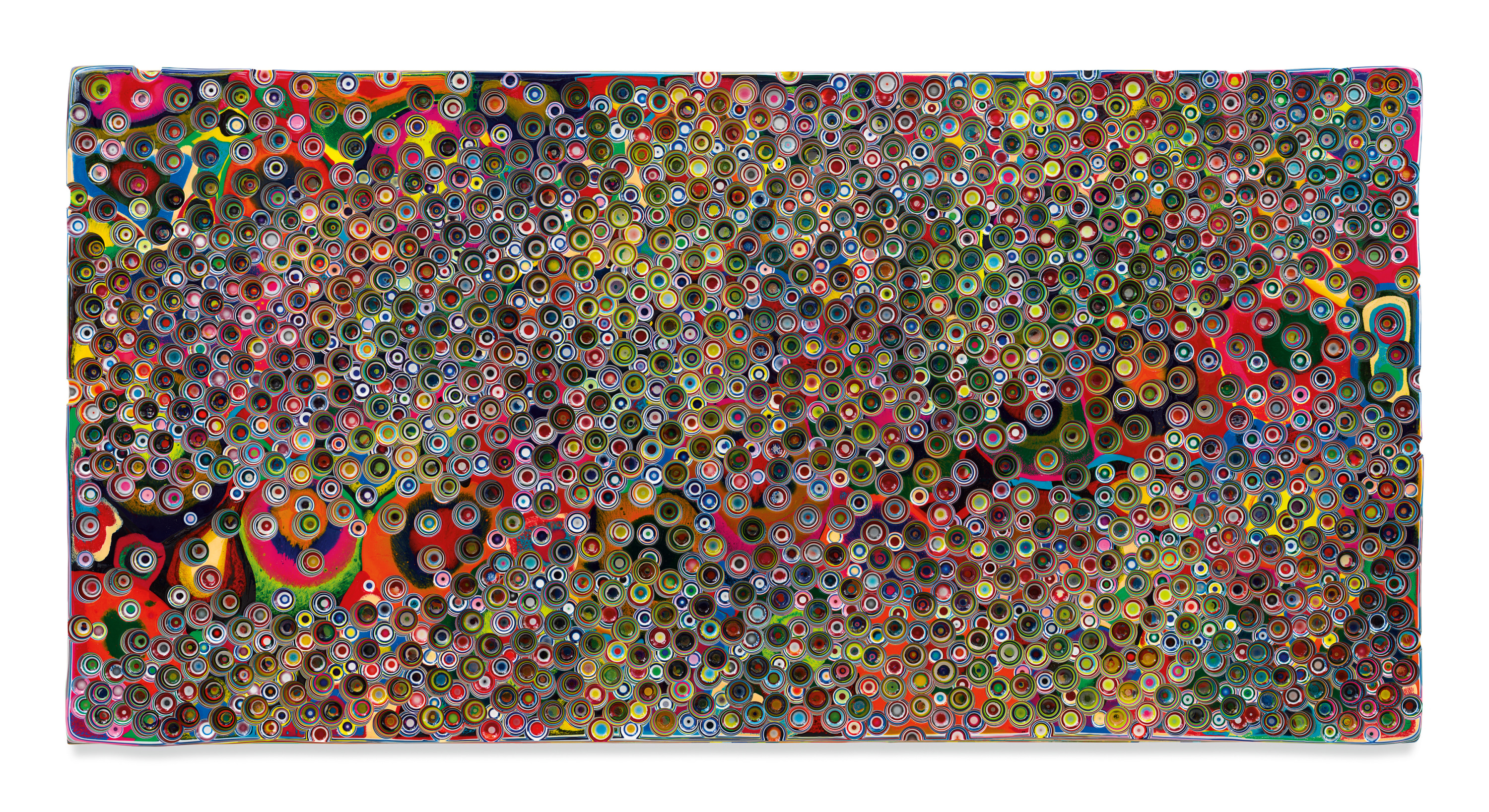 IHAVEBEENWAITINGTOHEARYOURVOICE, 2022, Epoxy resin and pigments on wood,