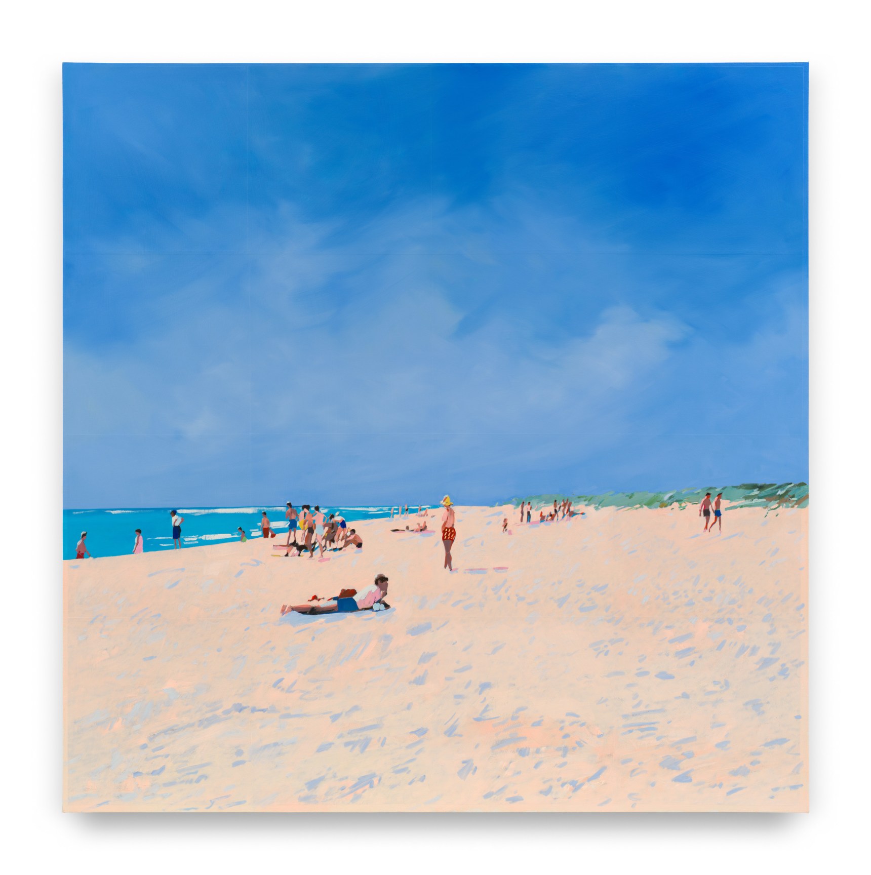 Red Suit Beach, 2023, Mixed media oil on canvas, 68 x 68 inches, 172.7 x 172.7 cm, MMG#35941