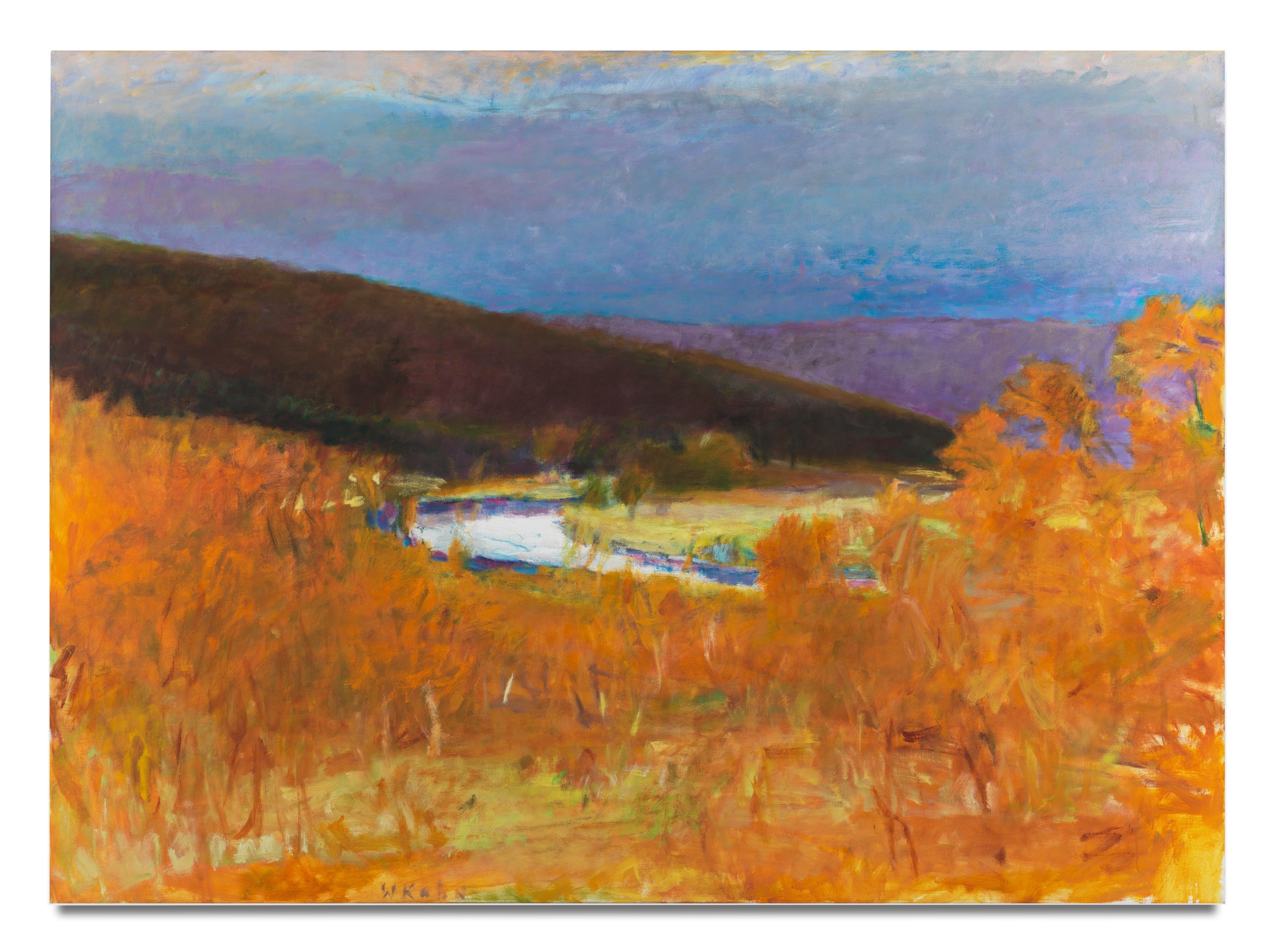 The Lamoille River at Ten Bends, 1990, Oil on canvas, 52 x 72 inches, 132.1 x 182.9 cm, MMG#31030