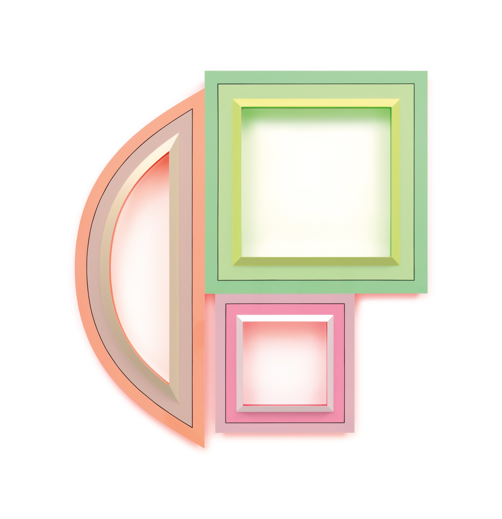 Untitled (Abortion, Depression, Depression), 2022, Urethane paint on wood,