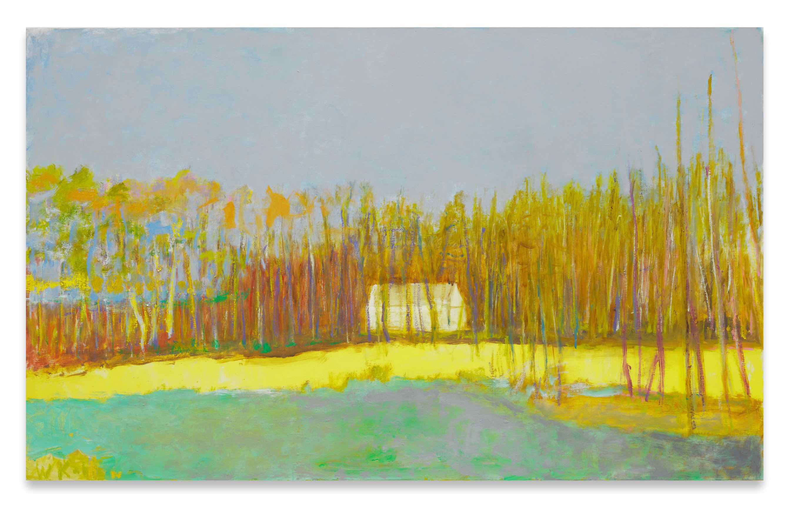 House Across the Meadow, 2013, Oil on canvas, 32 x 52 inches, 81.3 x 132.1 cm, MMG#29951