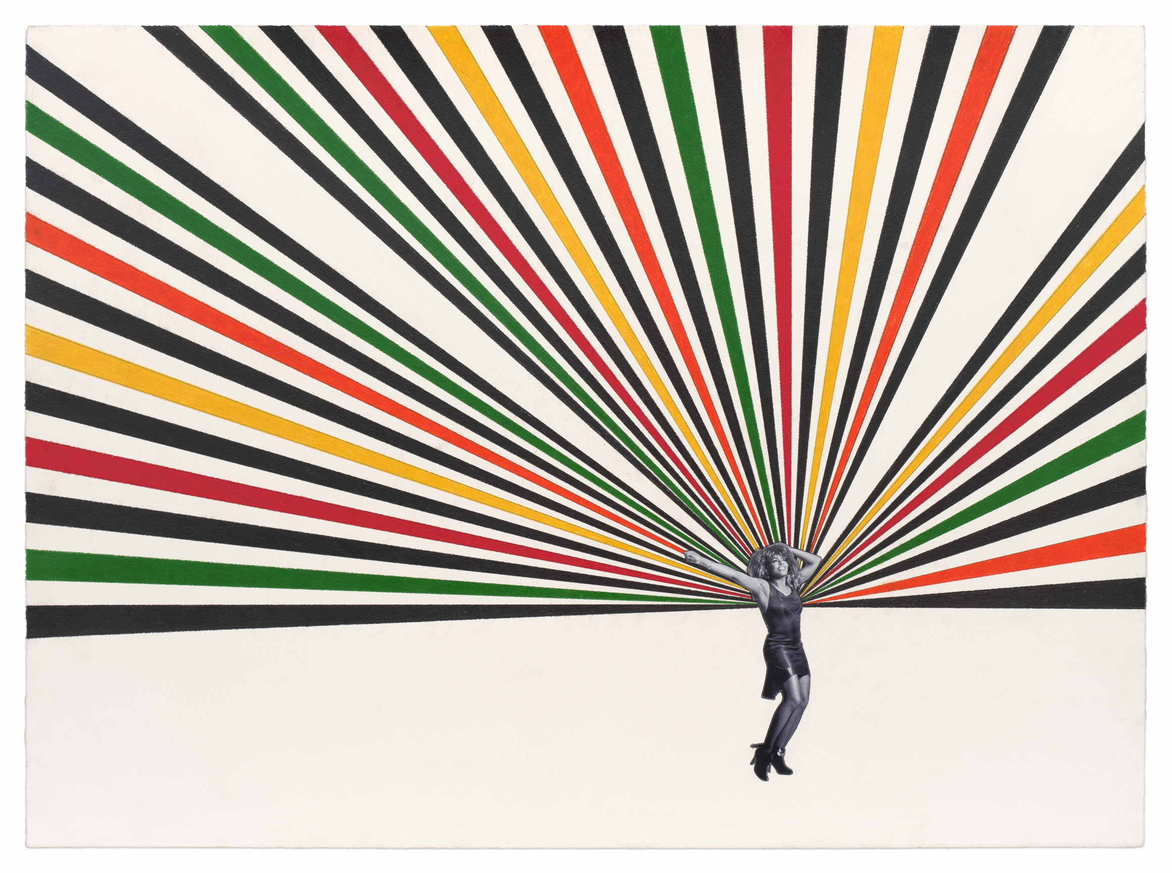 Tina, 2024, Colored pencil and photograph collage on paper, 22 x 30 inches, 55.9 x 76.2 cm,&nbsp;MMG#36551