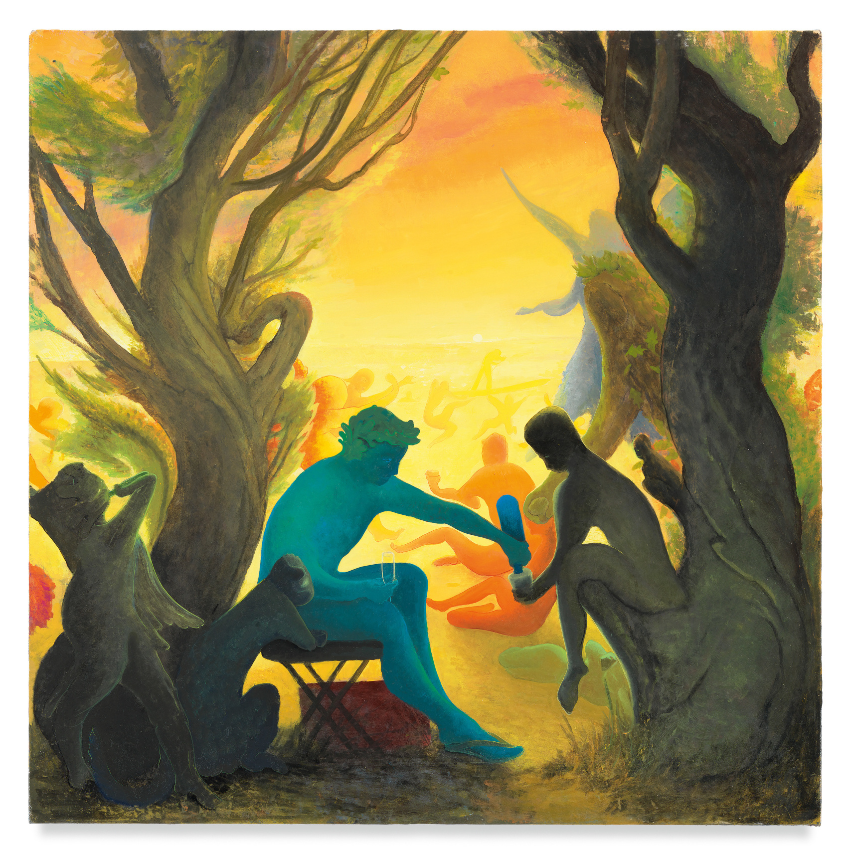 The Last Party, 2020, Enamel on canvas, 24 x 24 inches, 61 x 61 cm,&nbsp;MMG#32315