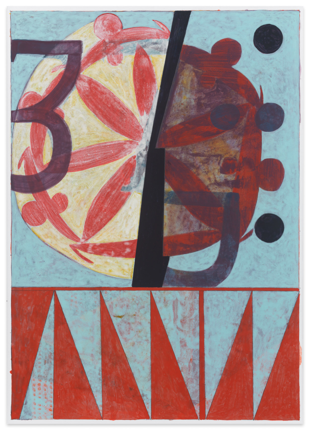 untitled #1228, 2022, Acrylic on illustration board,