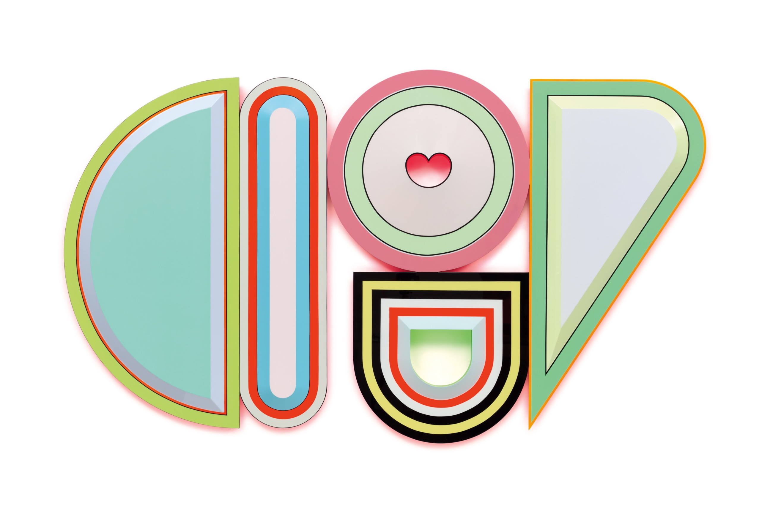 Untitled (Abortion, Anxiety, Anxiety, Depression, Epilepsy), 2022,, Urethane paint on wood, 42 1/2 x 73 inches, 108 x 185.4 cm, MMG#35304