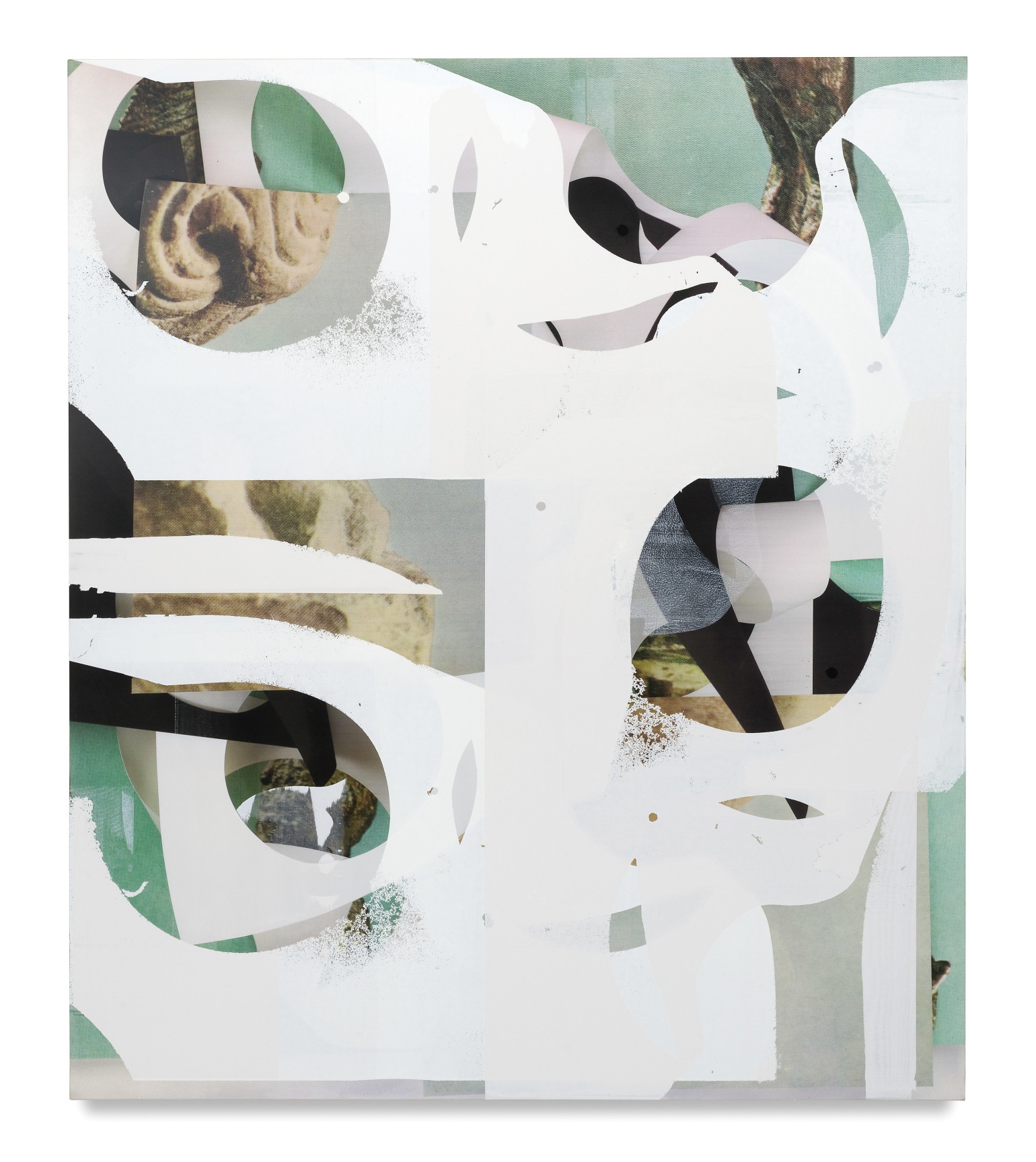 Kevin Appel, Composite 26 (dog eared), 2017, Oil, acrylic, and UV cured ink on canvas over aluminum