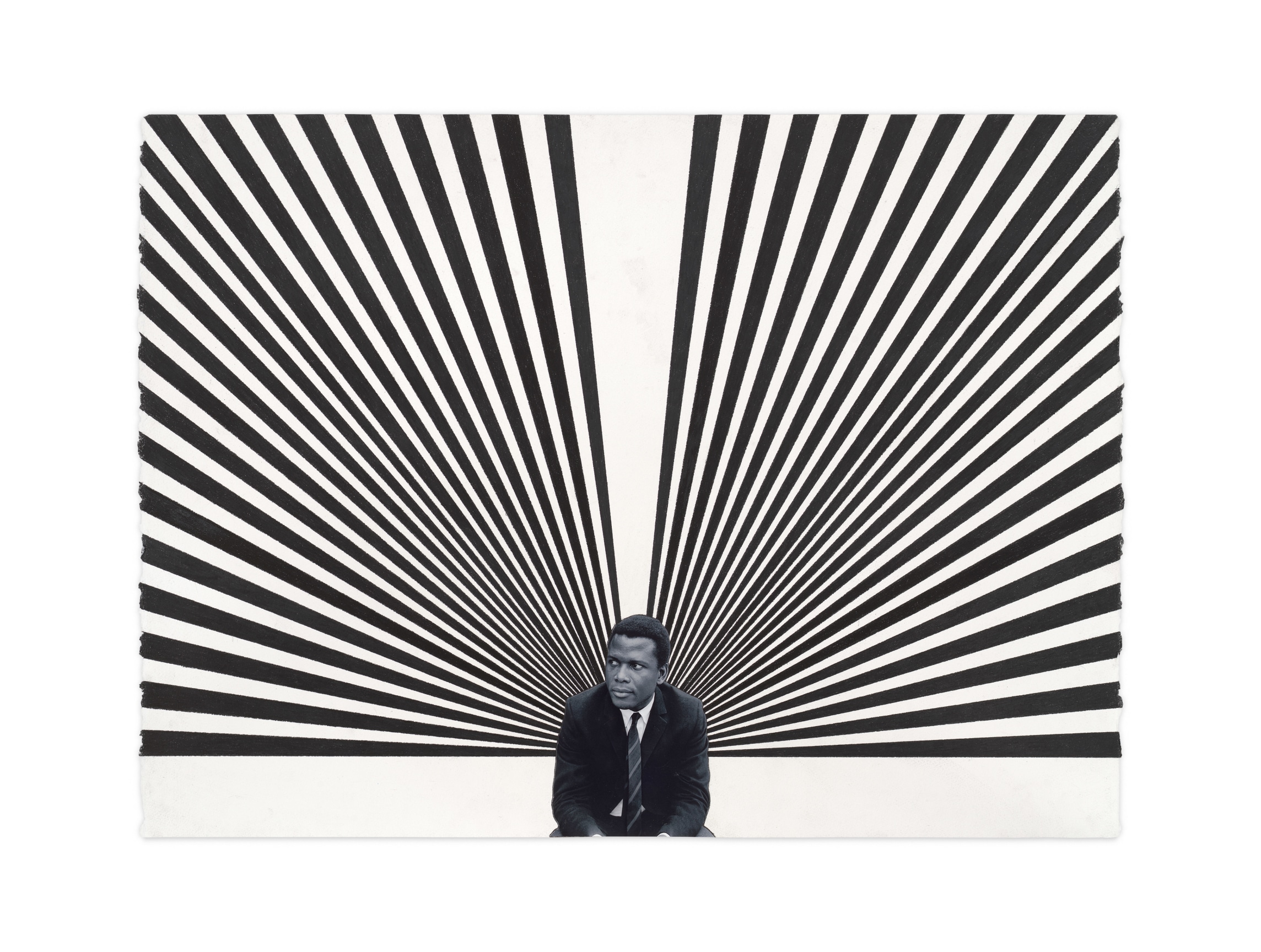 Sidney, 2022, Color pencil and photograph collage on paper, 22 x 30 inches, 55.9 x 76.2 cm, MMG#34930