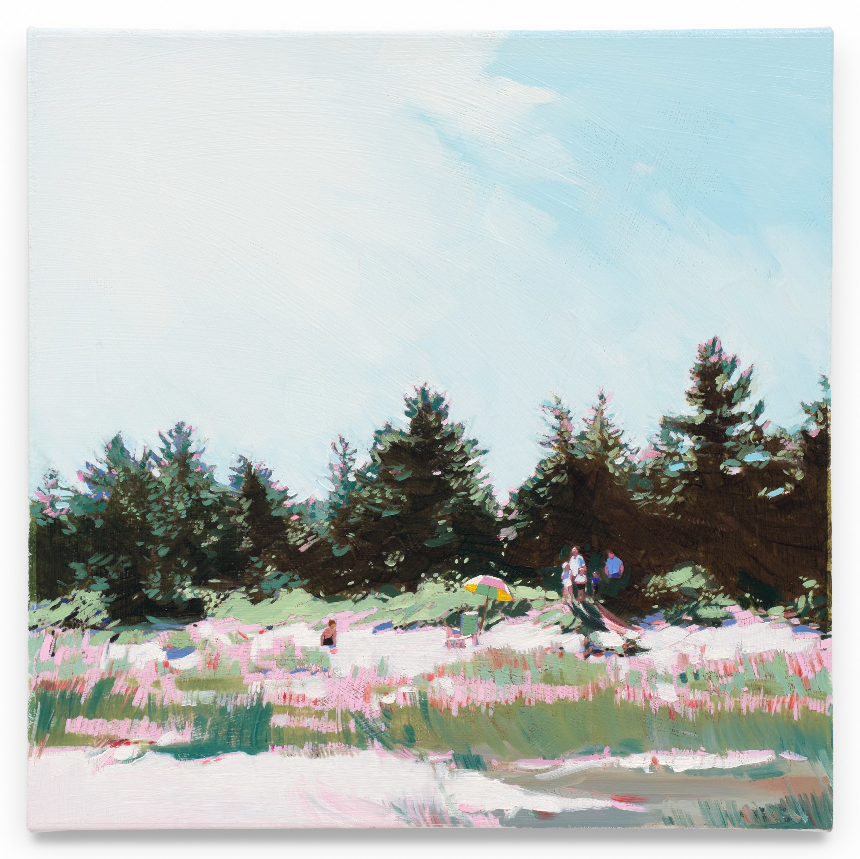 Pine Beach, 2023, Mixed media oil on canvas, 17 x 17 inches, 43.2 x 43.2 cm,&nbsp;MMG#36631