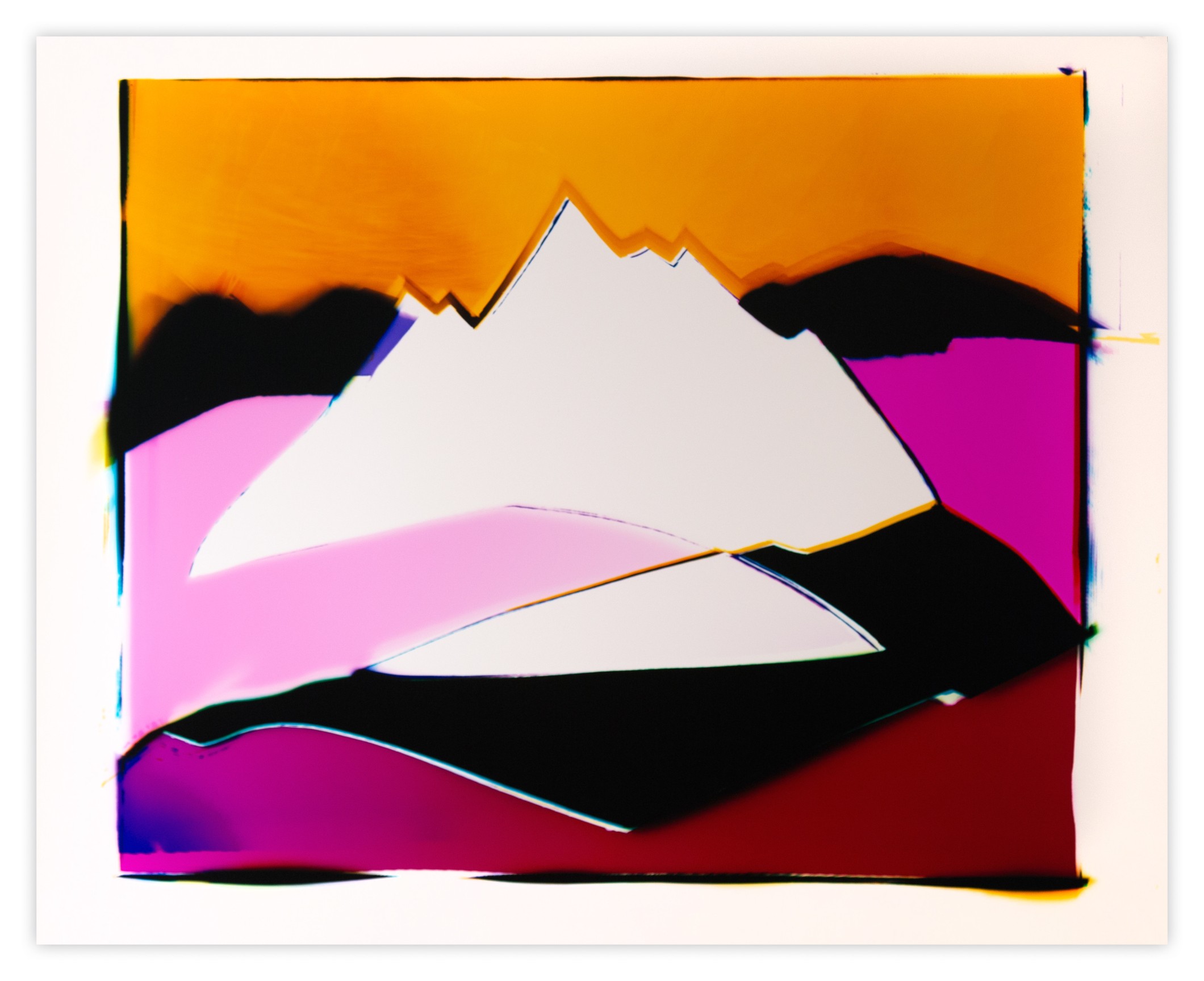 Ice Mountain, 2021, Analog Chromogenic Photogram, on Fujiflex, Unique, 22 1/2 x 27 7/8 inches, 57.2 x 70.8 cm, MMG#33794