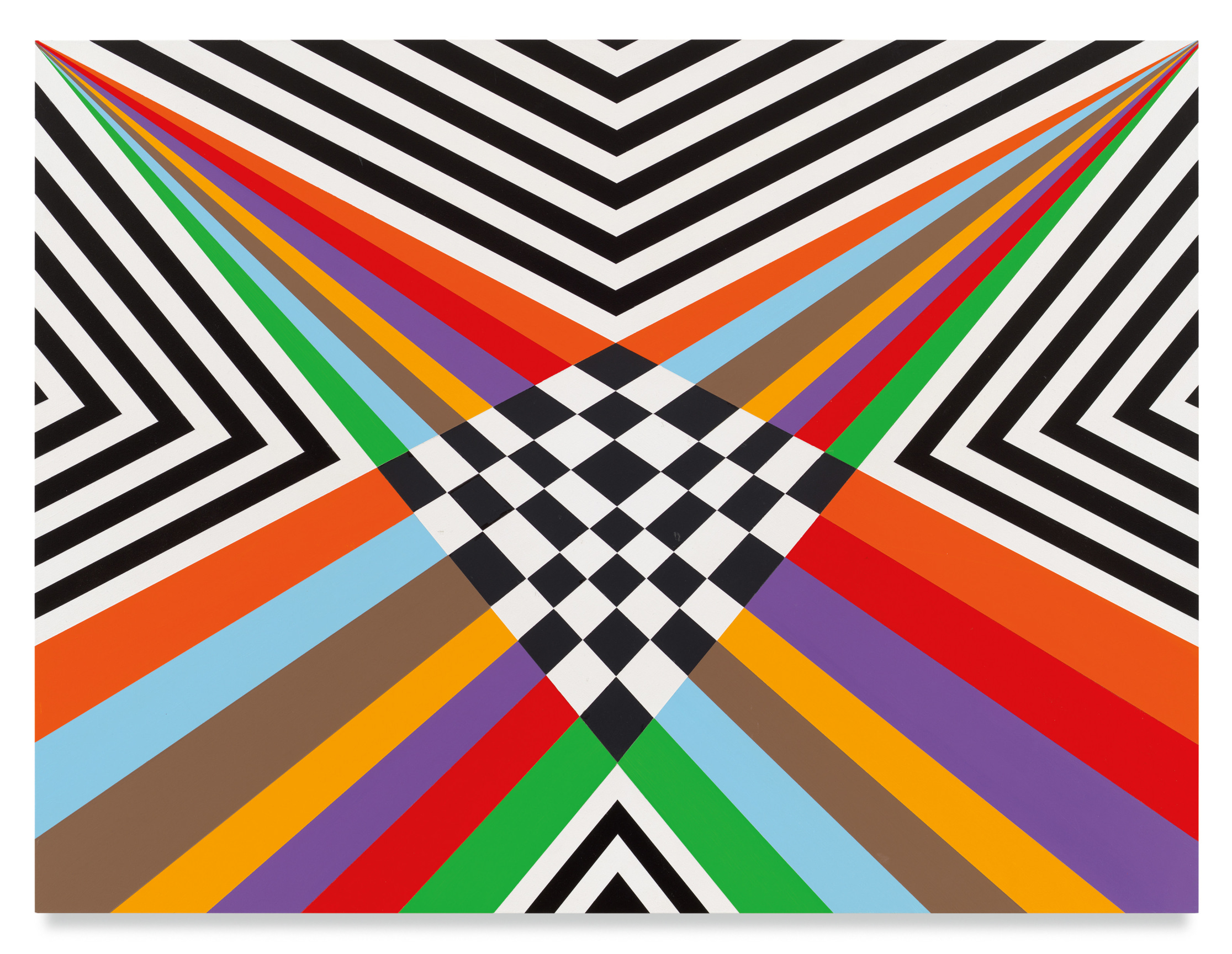 Untitled (Four Winds), 2022, Acrylic paint and glitter on wood, 36 x 48 inches, 91.4 x 121.9 cm, MMG#34929