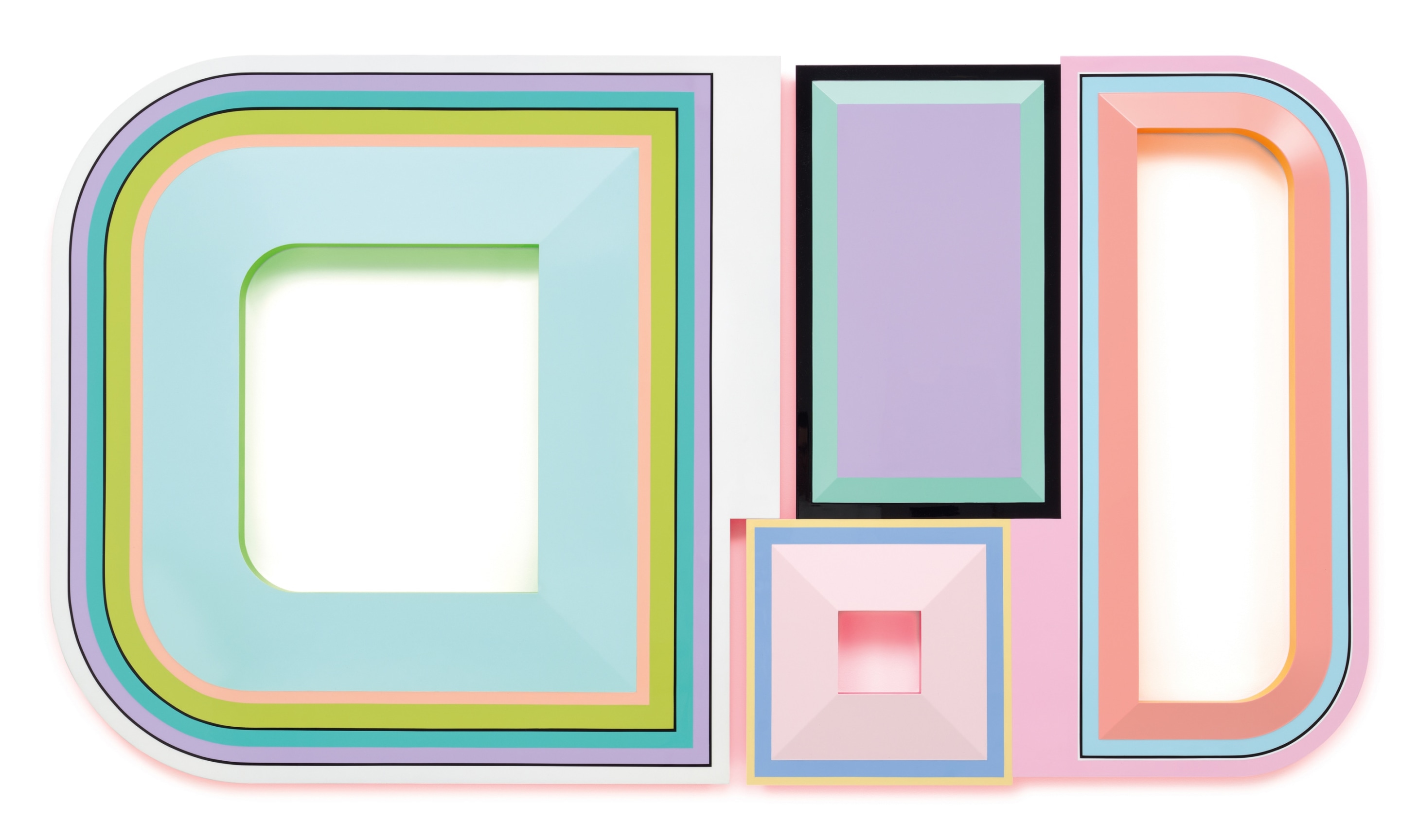 Untitled (GERD, Parkinson&#039;s, Depression, Insomnia), 2023, Urethane paint on wood,