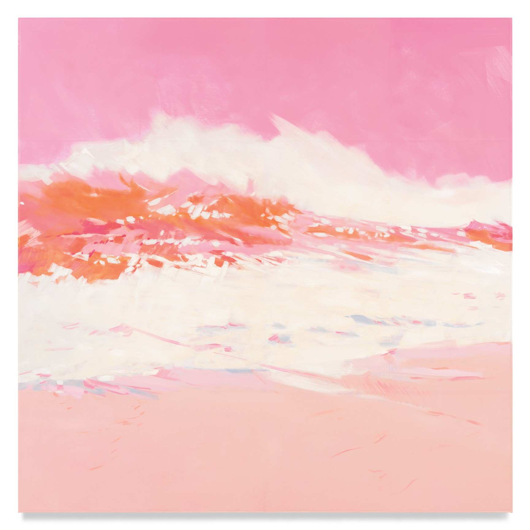 Pink Wave (Detail), 2022, Mixed media oil on canvas, 63 x 63 inches, 160 x 160 cm, MMG#34100