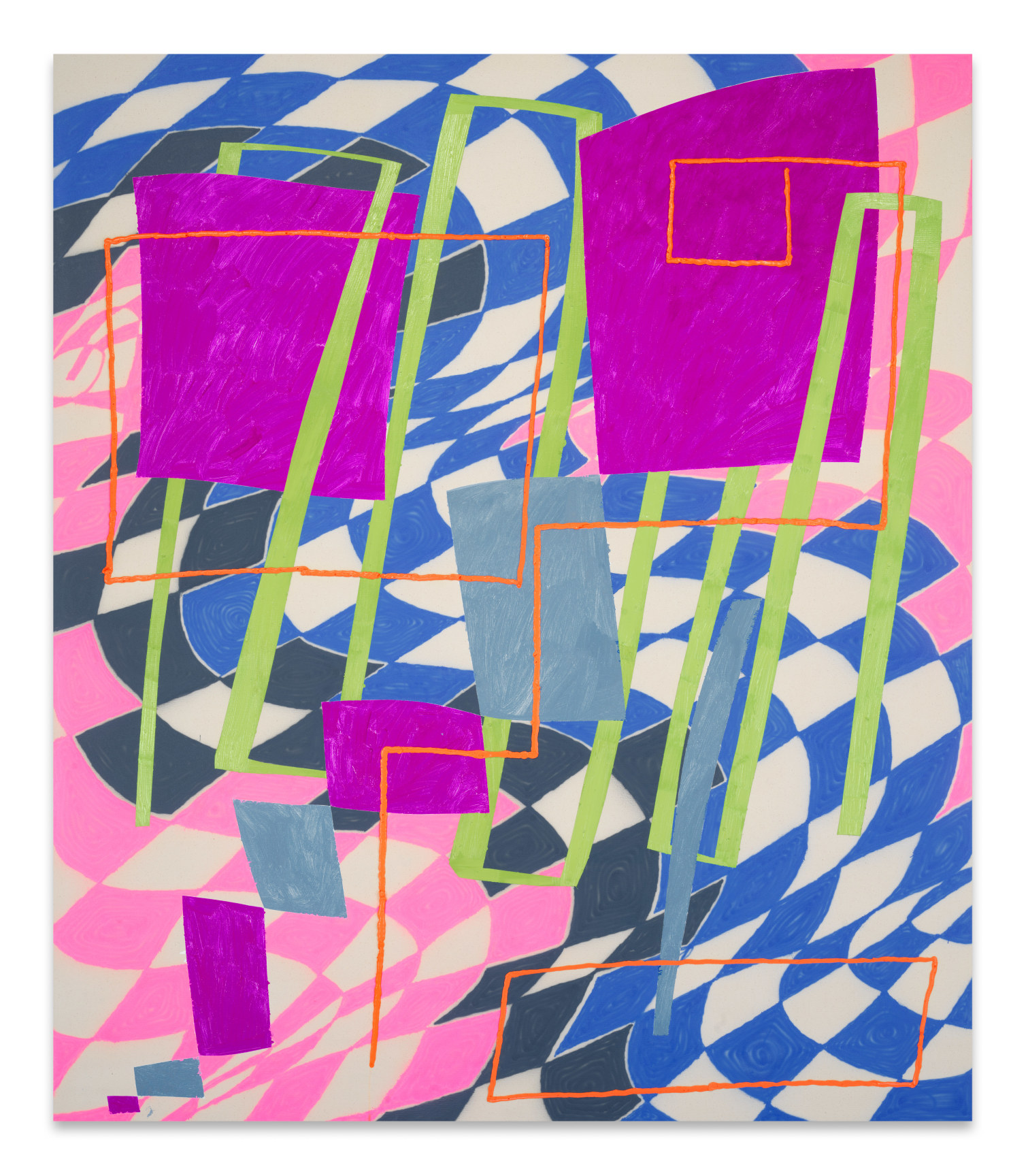 Updrift, 2021, Acrylic and oil on canvas, 77 x 66 inches, 195.6 x 167.6 cm, MMG#33548