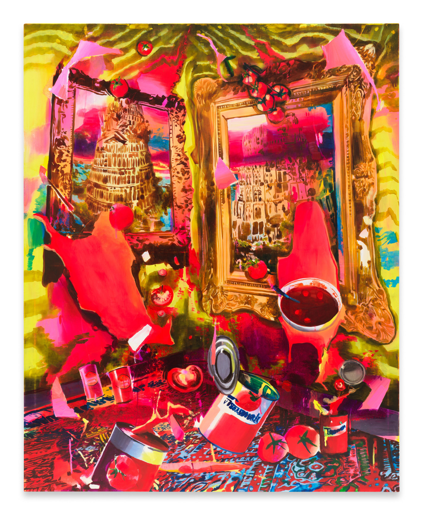 Solving the Problem, 2024, Acrylic, spray paint, photo transfer, and oil on canvas, 60 x 48 inches, 152.4 x 121.9 cm,&nbsp;MMG#36792