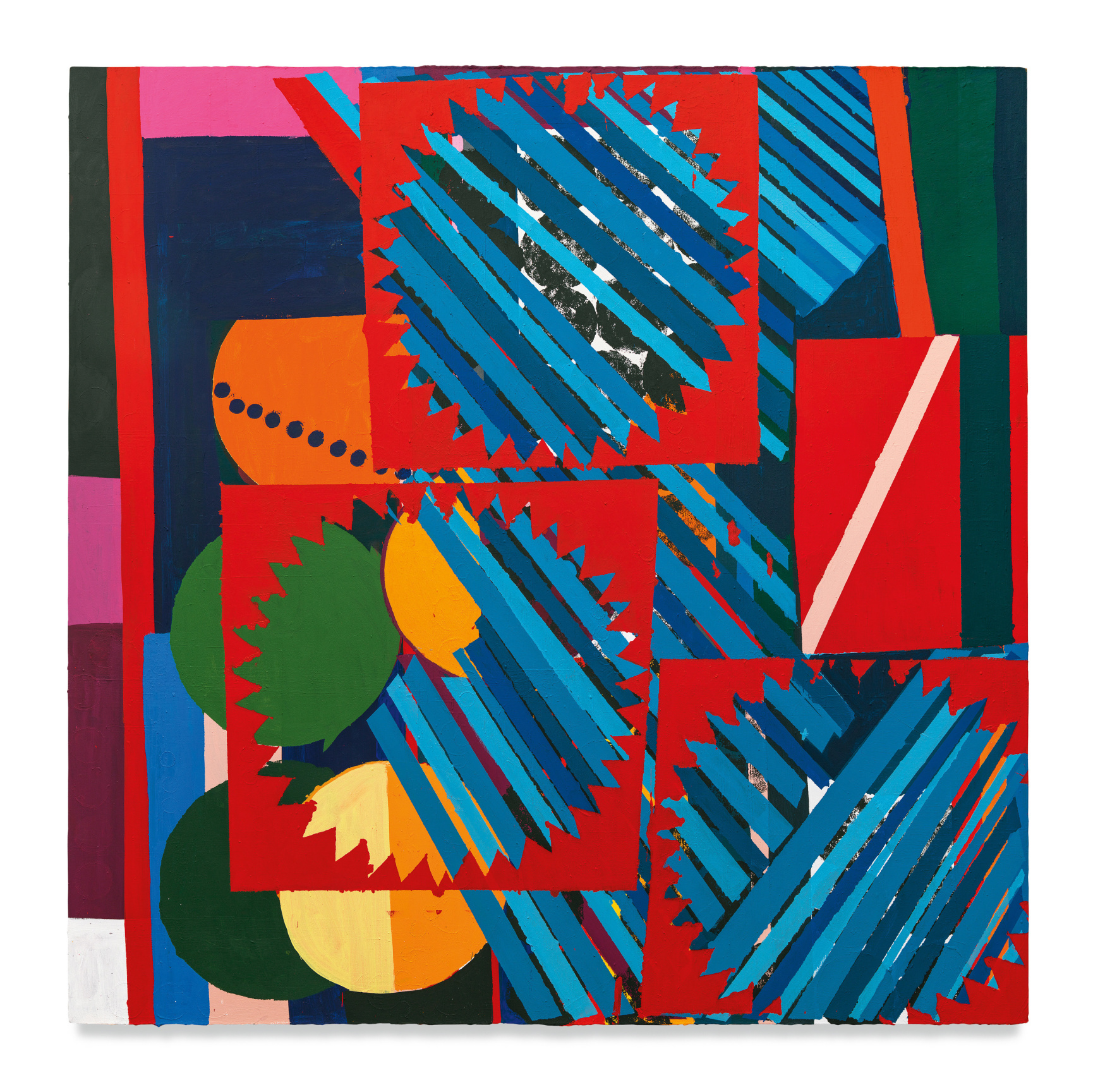 Ursa Major and Minor (for C.B), 2022, Acrylic and marble dust on canvas, 86 x 86 inches, 218.4 x 218.4 cm, MMG#35069