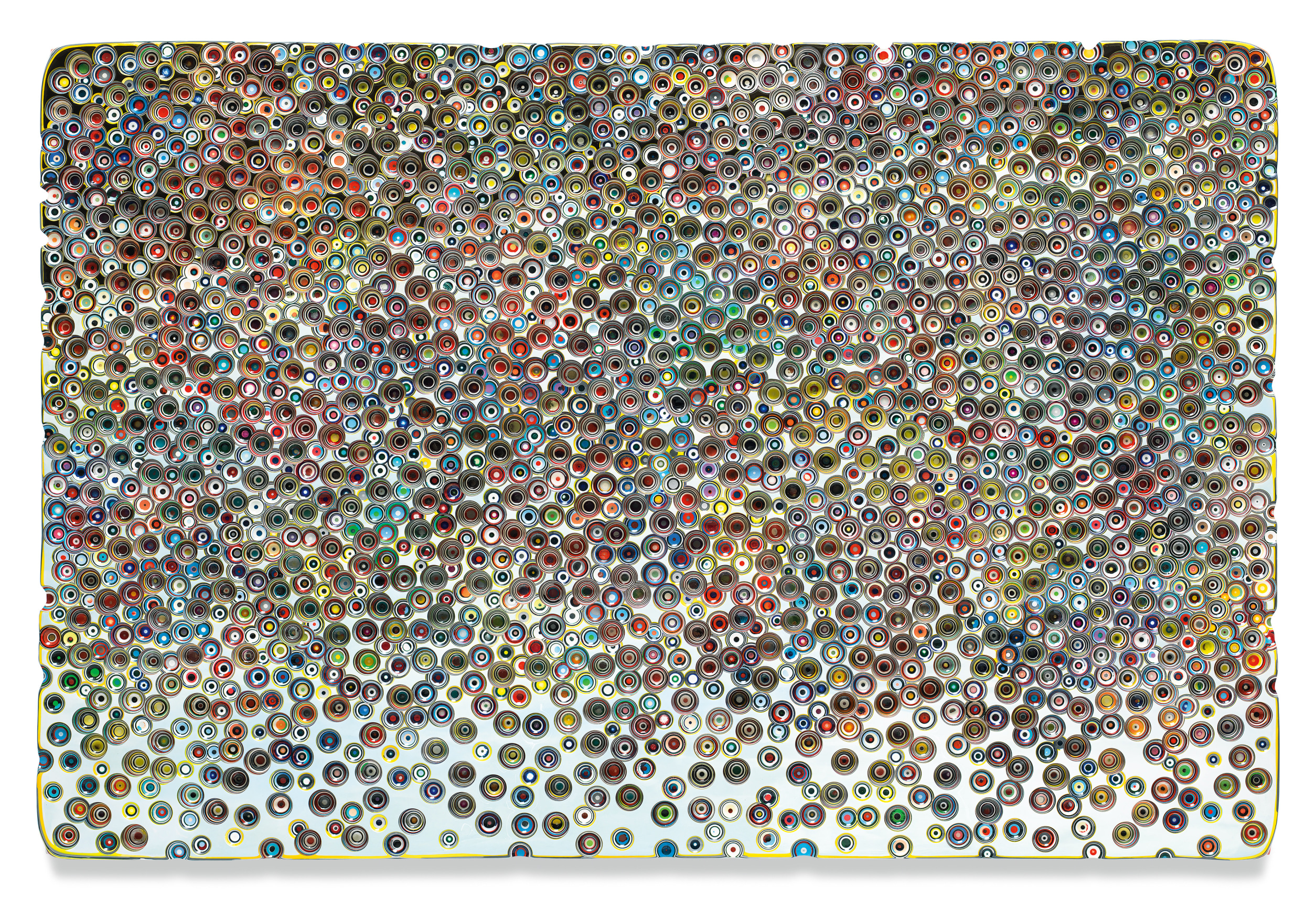 ONLYINAMERICA, 2018,&nbsp;Epoxy resin and pigments on wood, 60 x 96 inches,&nbsp;152.4 x 243.8 cm,&nbsp;MMG#30508