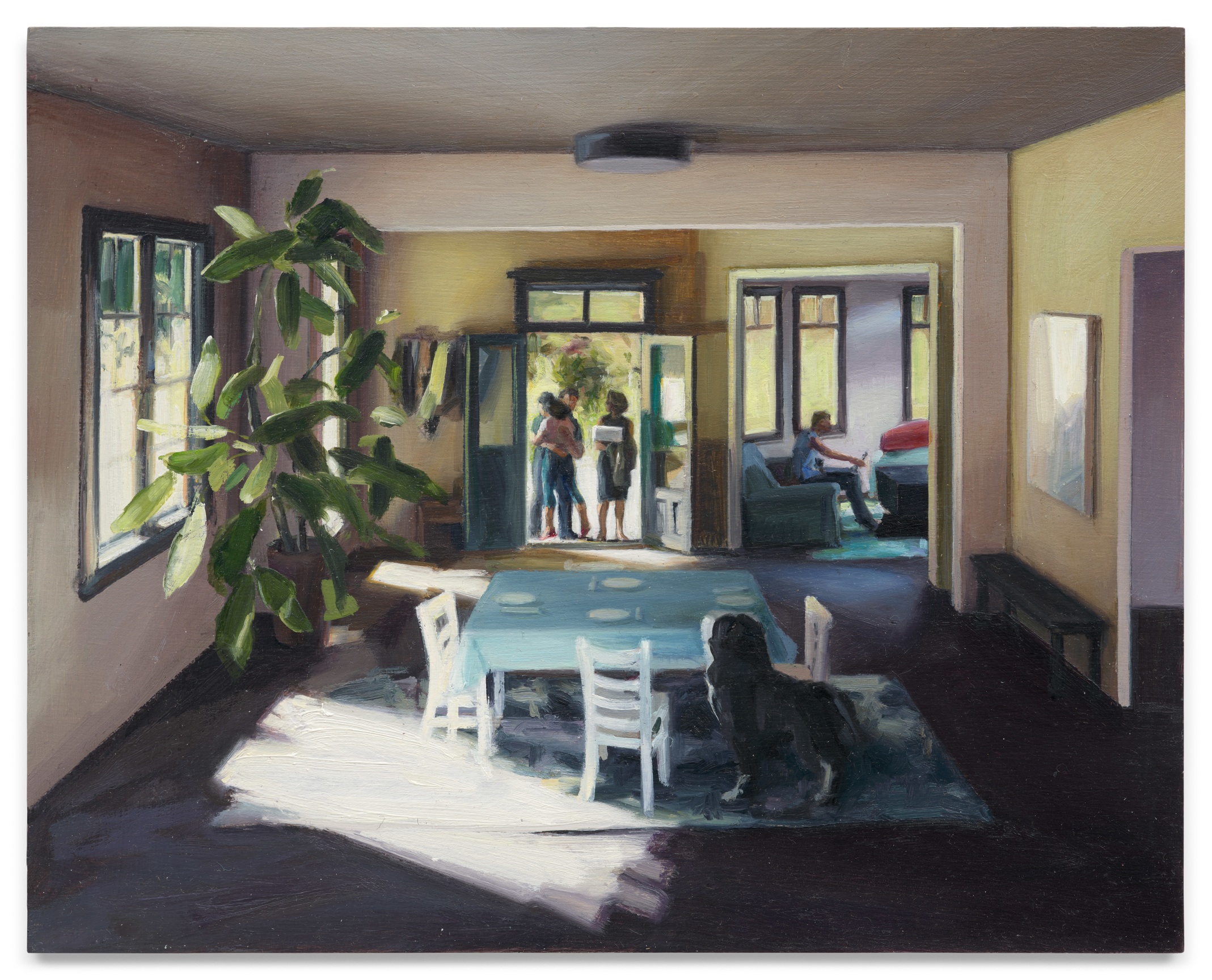 Dinner Guests, 2024, Oil on panel, 8 x 10 1/8 inches, 20.3 x 25.7 cm,&nbsp;MMG#36470