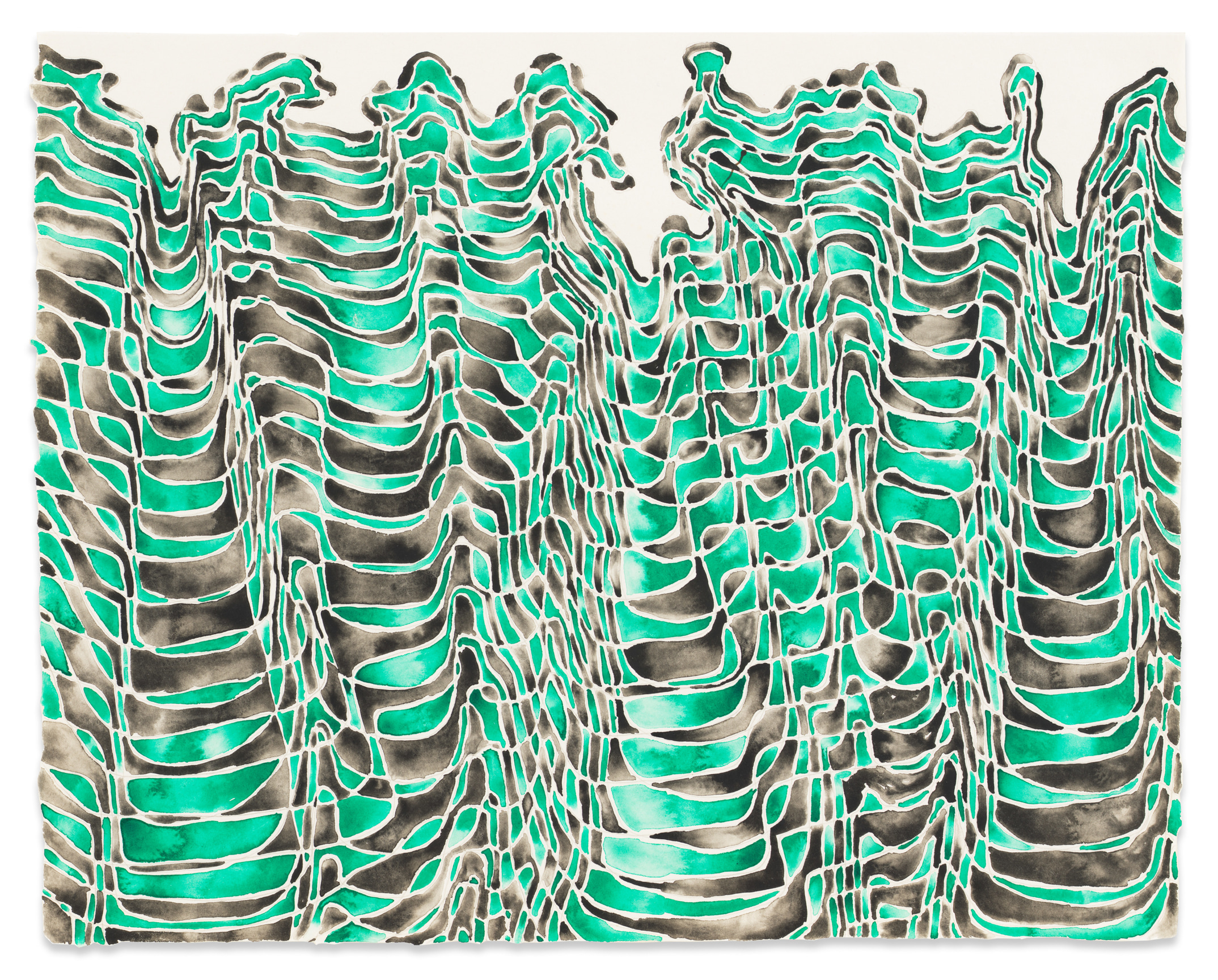 Viridiasaan, 2020, Watercolor and graphite on paper, 13 1/2 x 17 1/4 inches, 34.3 x 43.8 cm, MMG#33981