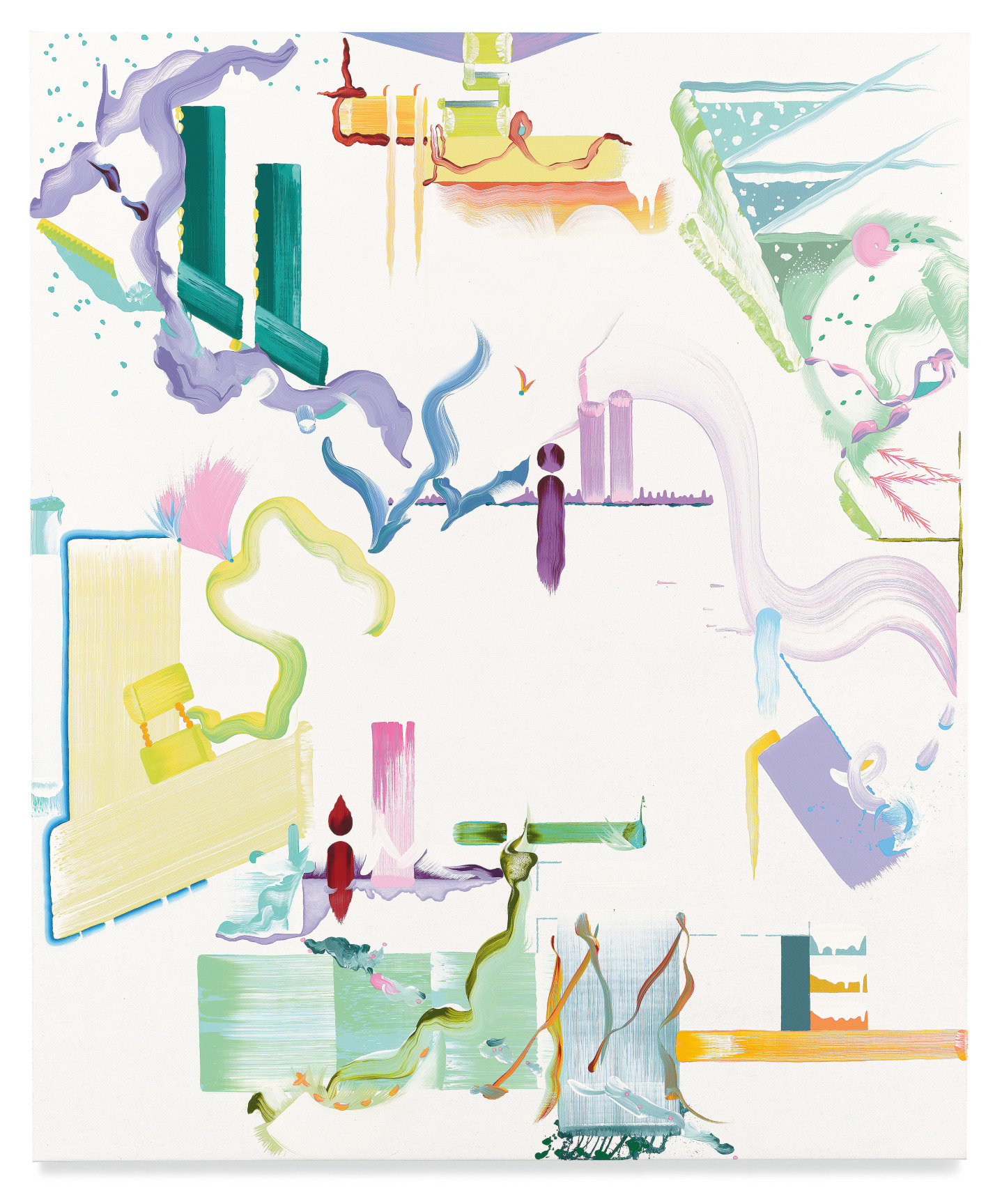 All these moments will be lost in time, 2022, Oil and acrylic on linen, 60 x 50 inches, 152.4 x 127 cm, MMG#34583