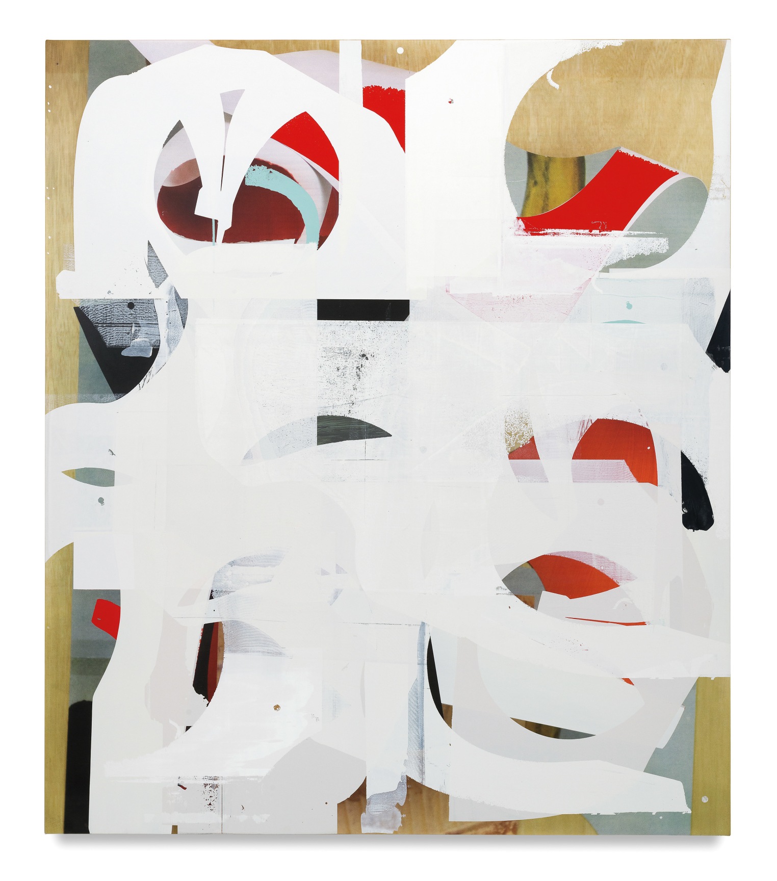 Kevin Appel, Composite 29 (slipknot), 2017, Oil, acrylic, and UV cured ink on canvas over aluminum