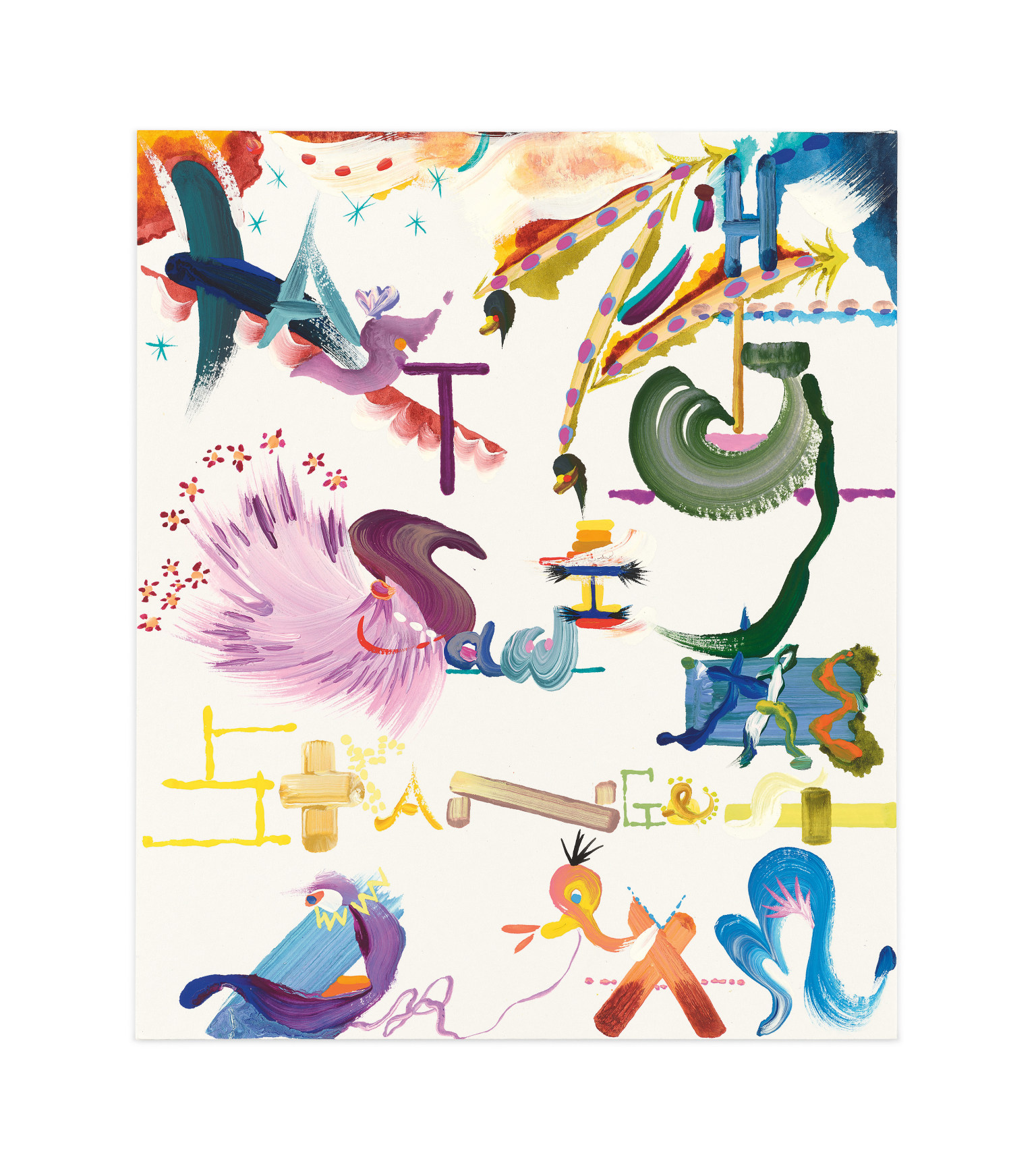 Drawing (last night I saw the strangest dream), 2022, Gouache and watercolor on paper, 11 3/4 x 9 7/8 inches, 30 x 25 cm, MMG#34628