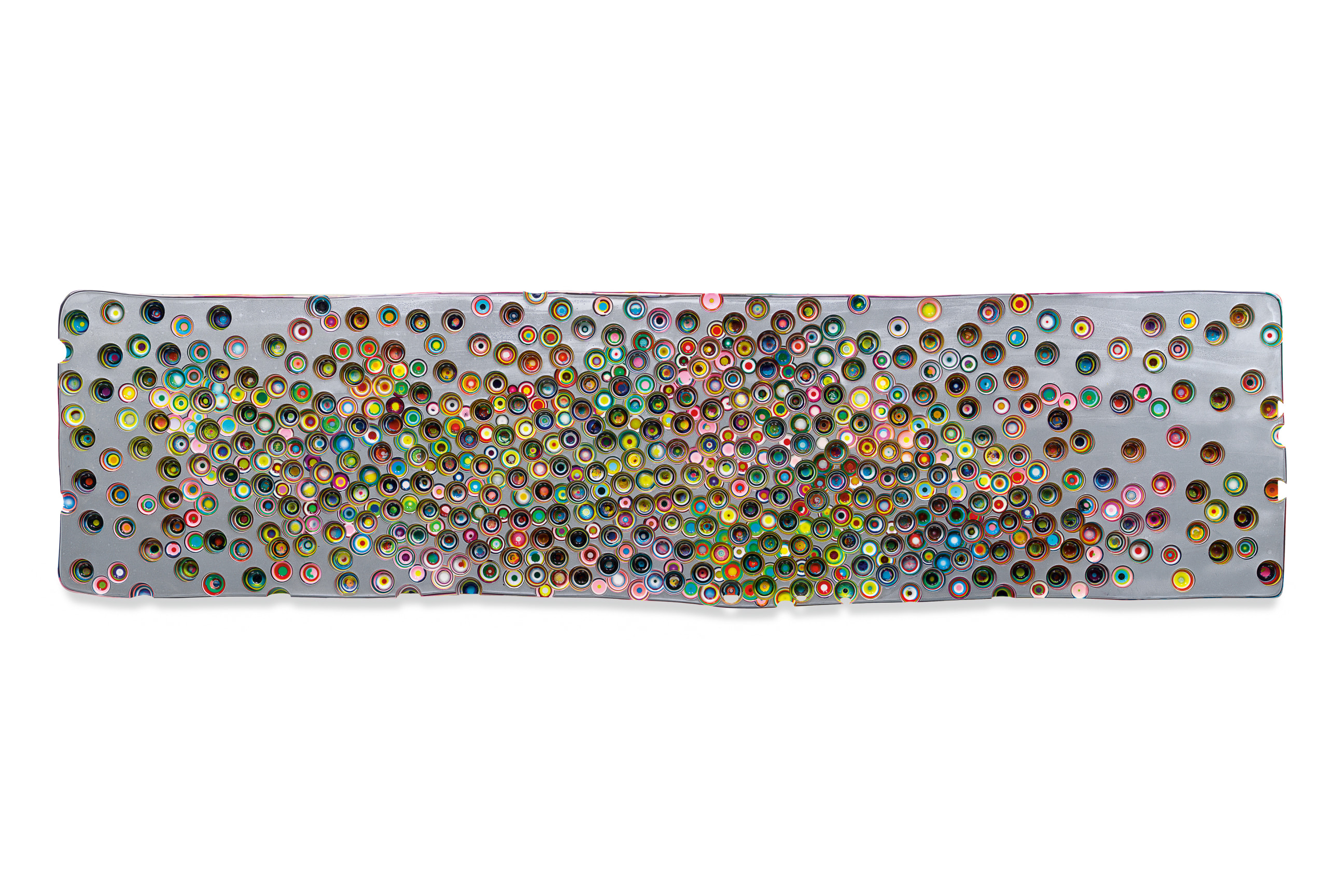 OHIEND (ABOUTCOMINGANDLEAVING), 2023, Epoxy resin and pigments on wood,