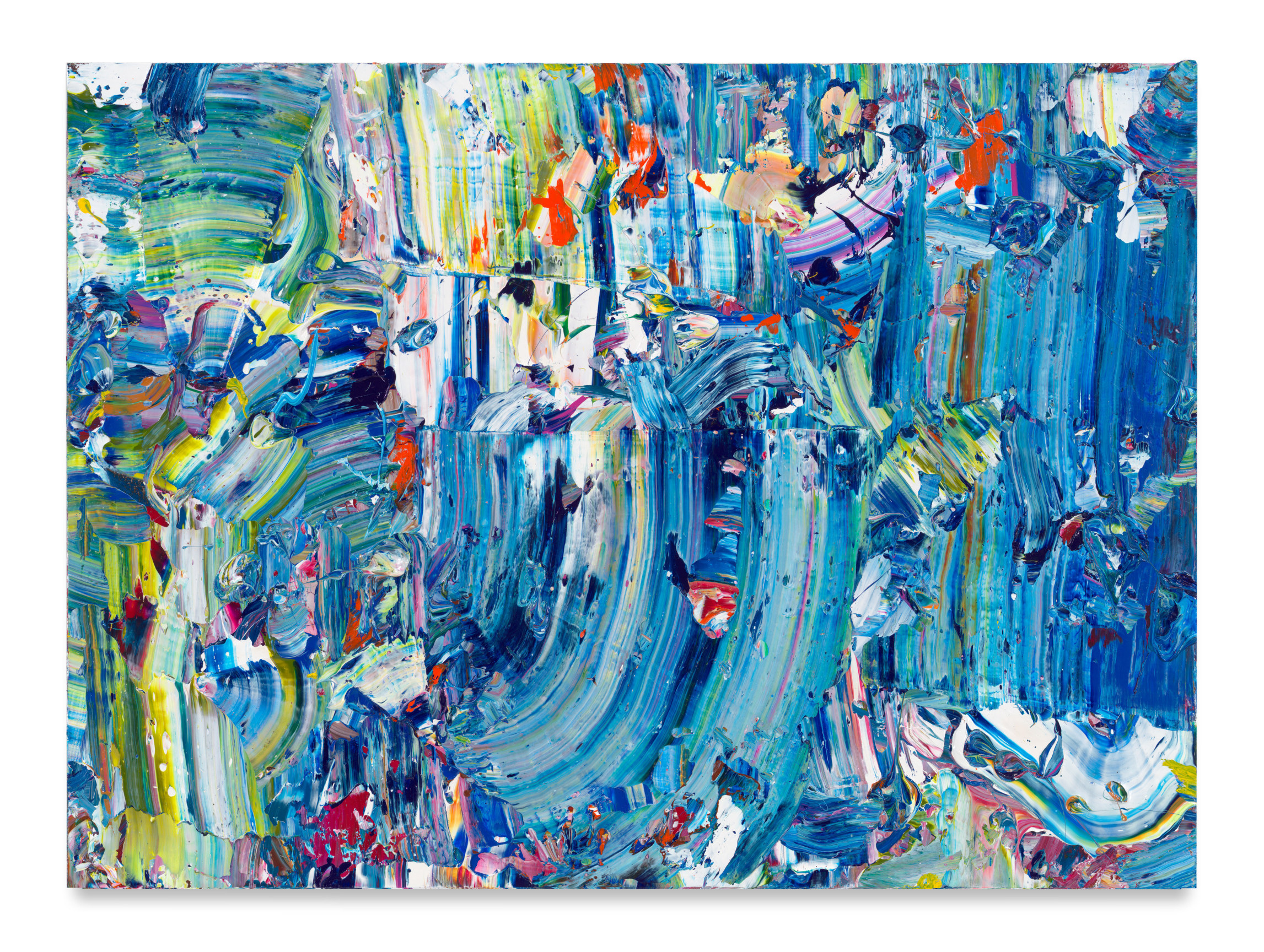 Cardiff Rain, 2021, Acrylic on linen, 44 x 60 inches, 111.8 x 152.4 cm, MMG#33681