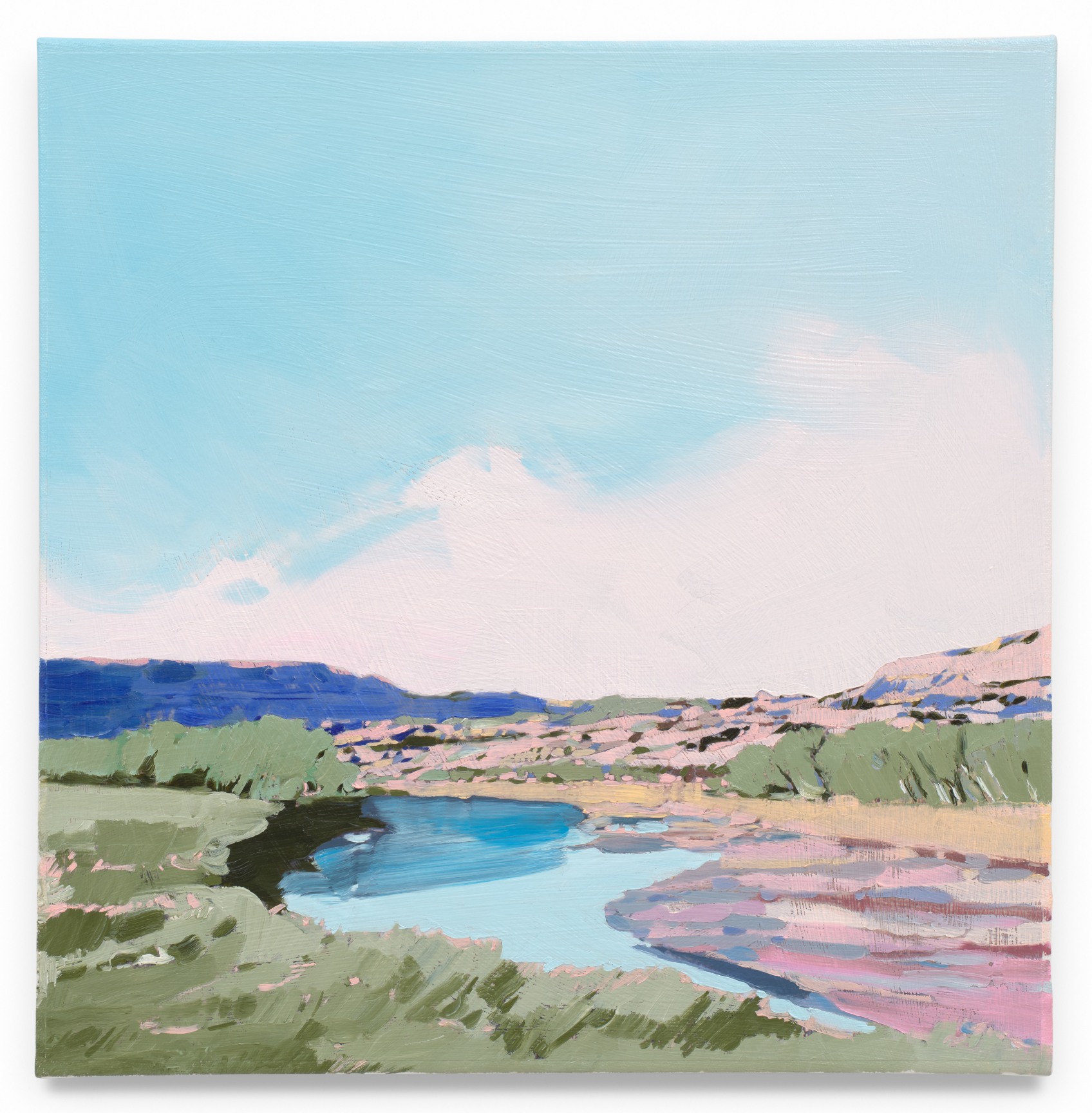 Cloud Creek, 2023, Mixed media oil on canvas, 17 x 17 inches, 43.2 x 43.2 cm,&nbsp;MMG#36635