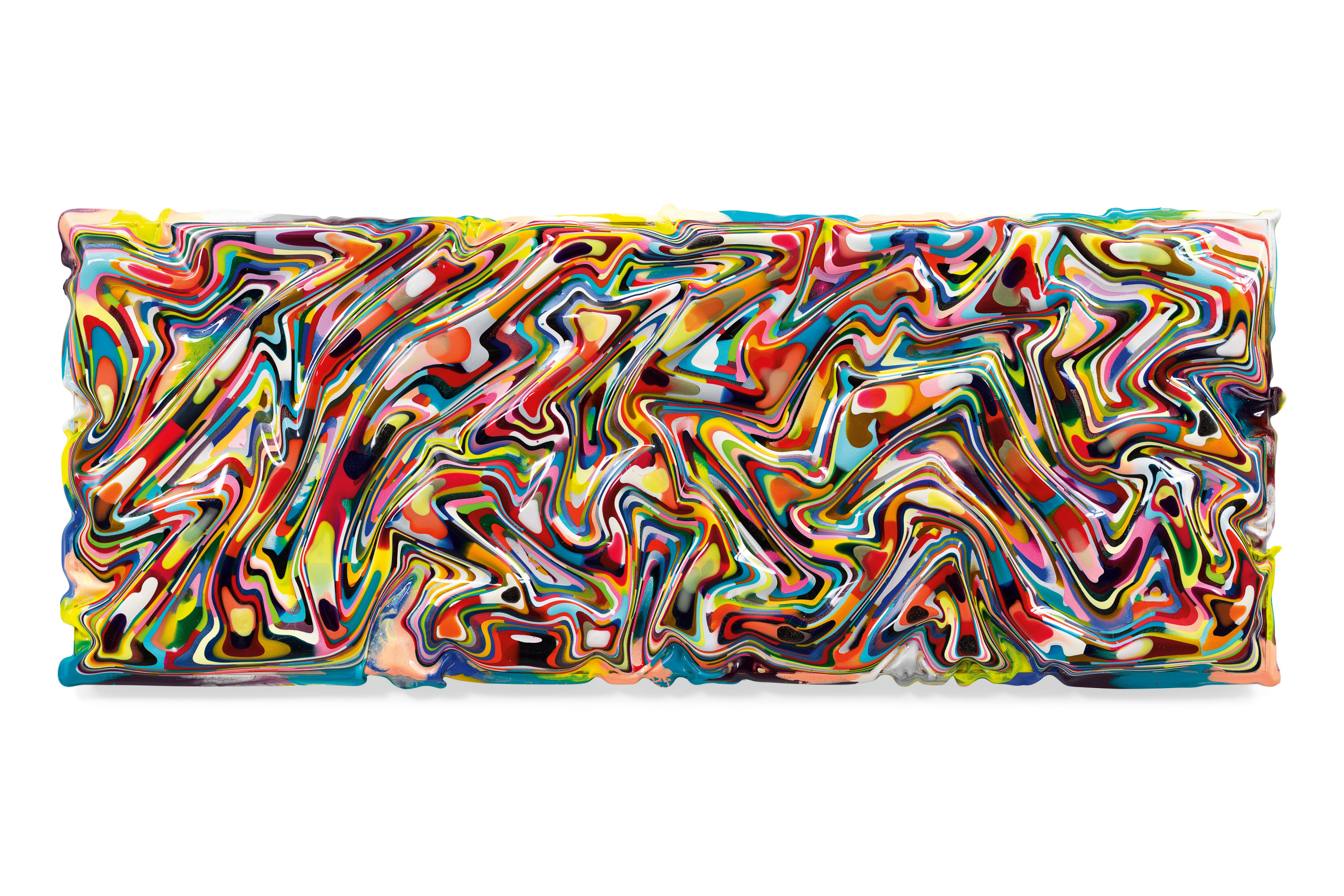 LONGINGFORTOMORROWSMOMENTOFTRUTH, 2023, Epoxy resin and pigments on wood,