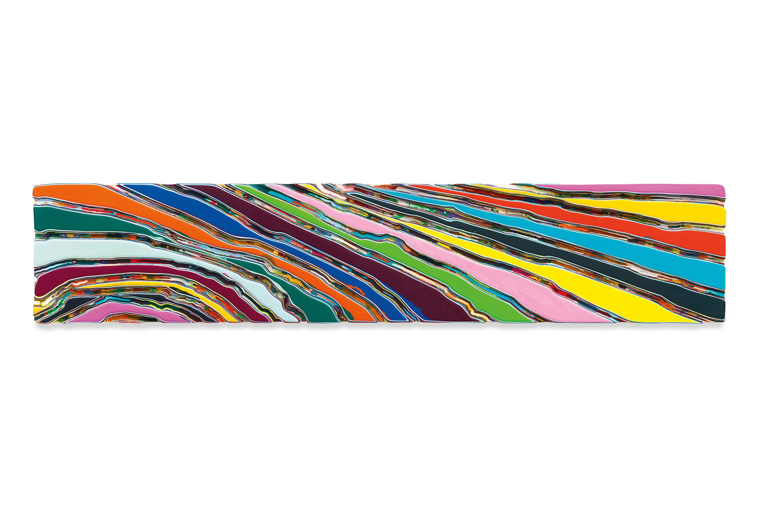 EVERYTHINGBETWEENTHESUNANDTHEDIRT, 2023, Epoxy resin and pigments on wood,