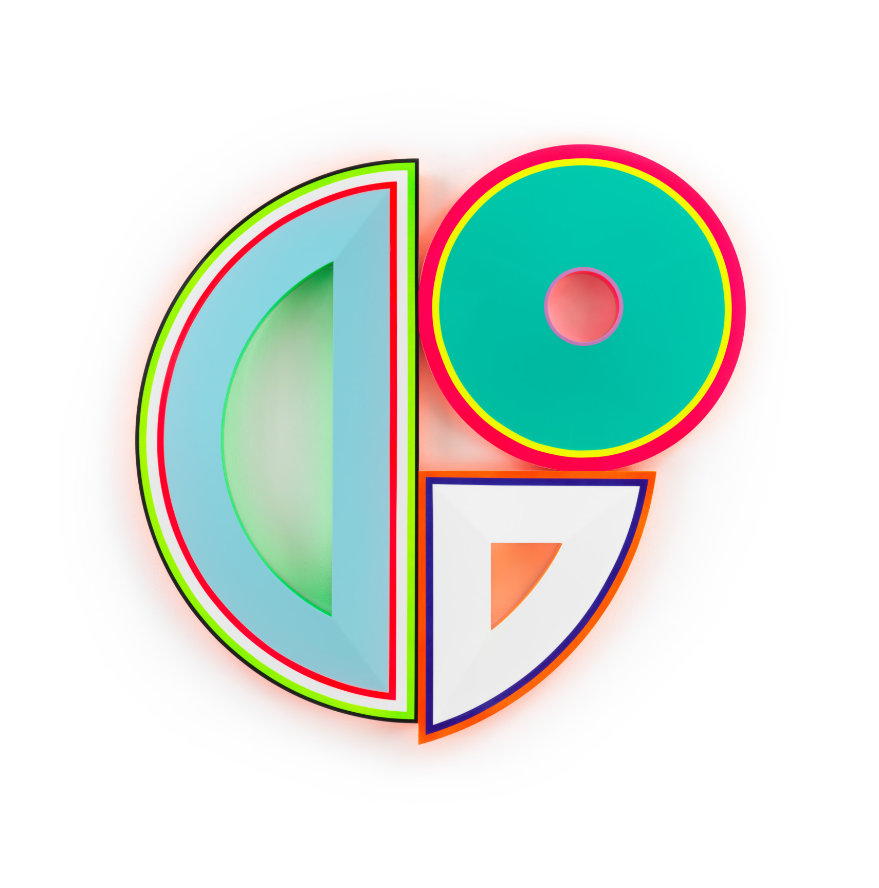 Untitled (Pain, Pain, ADHD), 2022, Urethane paint on wood,, 42 x 42 3/4 inches, 106.7 x 108.6 cm, MMG#34500