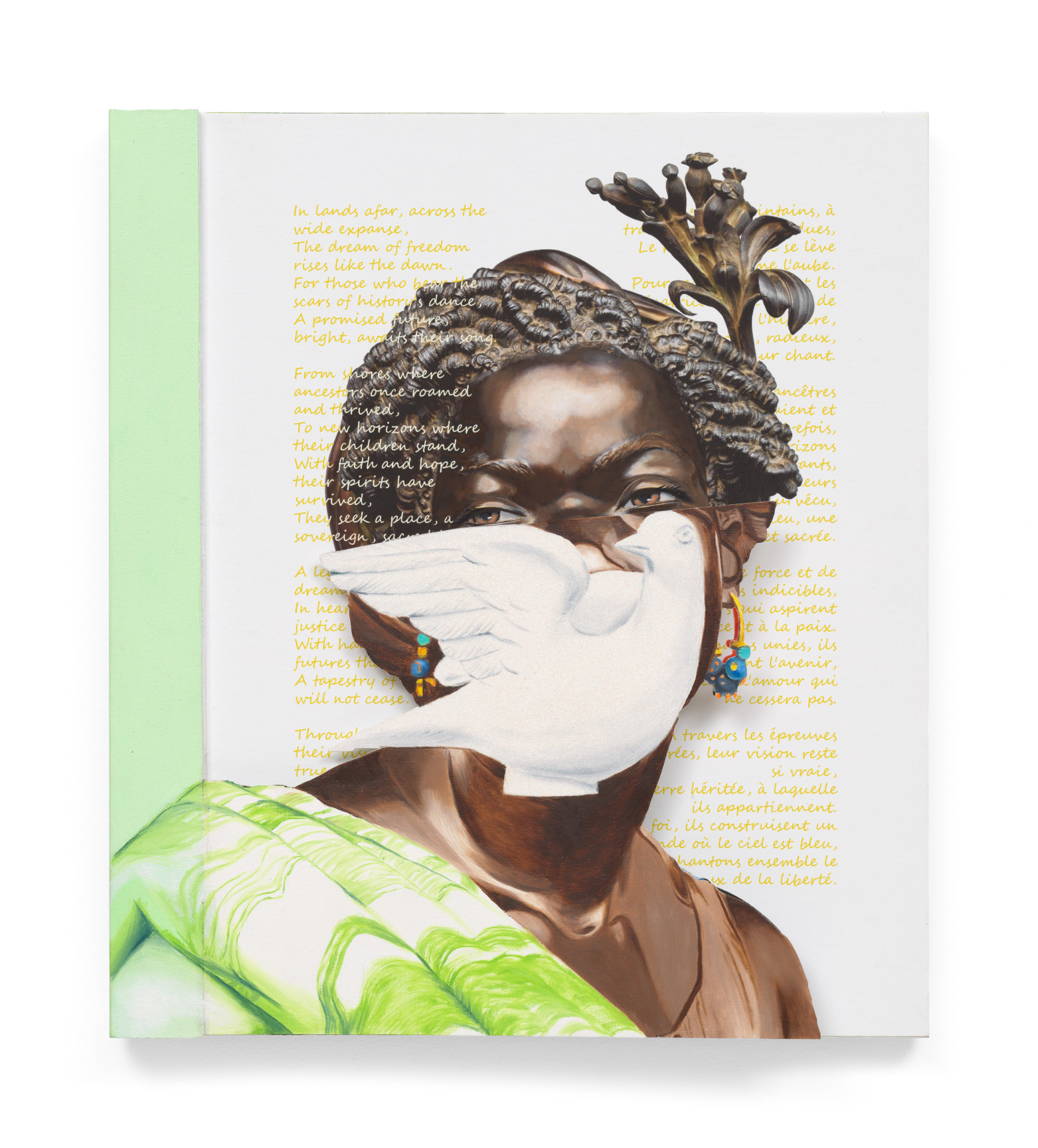 Daughter&#039;s Flight, 2024, Oil, acrylic, and glitter on canvas, 20 1/2 x 18 inches, 52.1 x 45.7 cm, MMG#36856