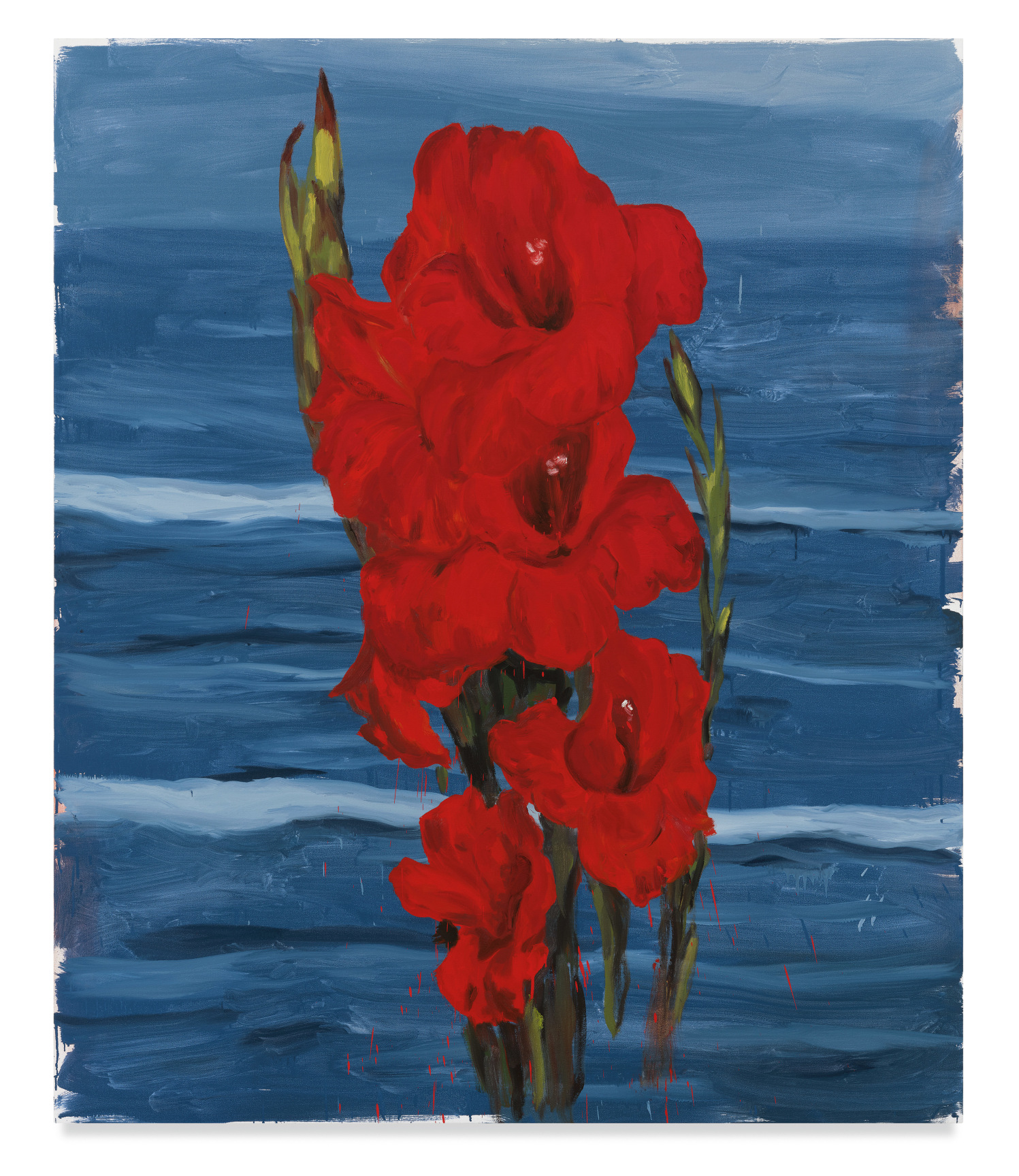 The Omen (Gladiola), 2023, Oil and wax on canvas, 72 x 60 inches, 182.9 x 152.4 cm, MMG#35887