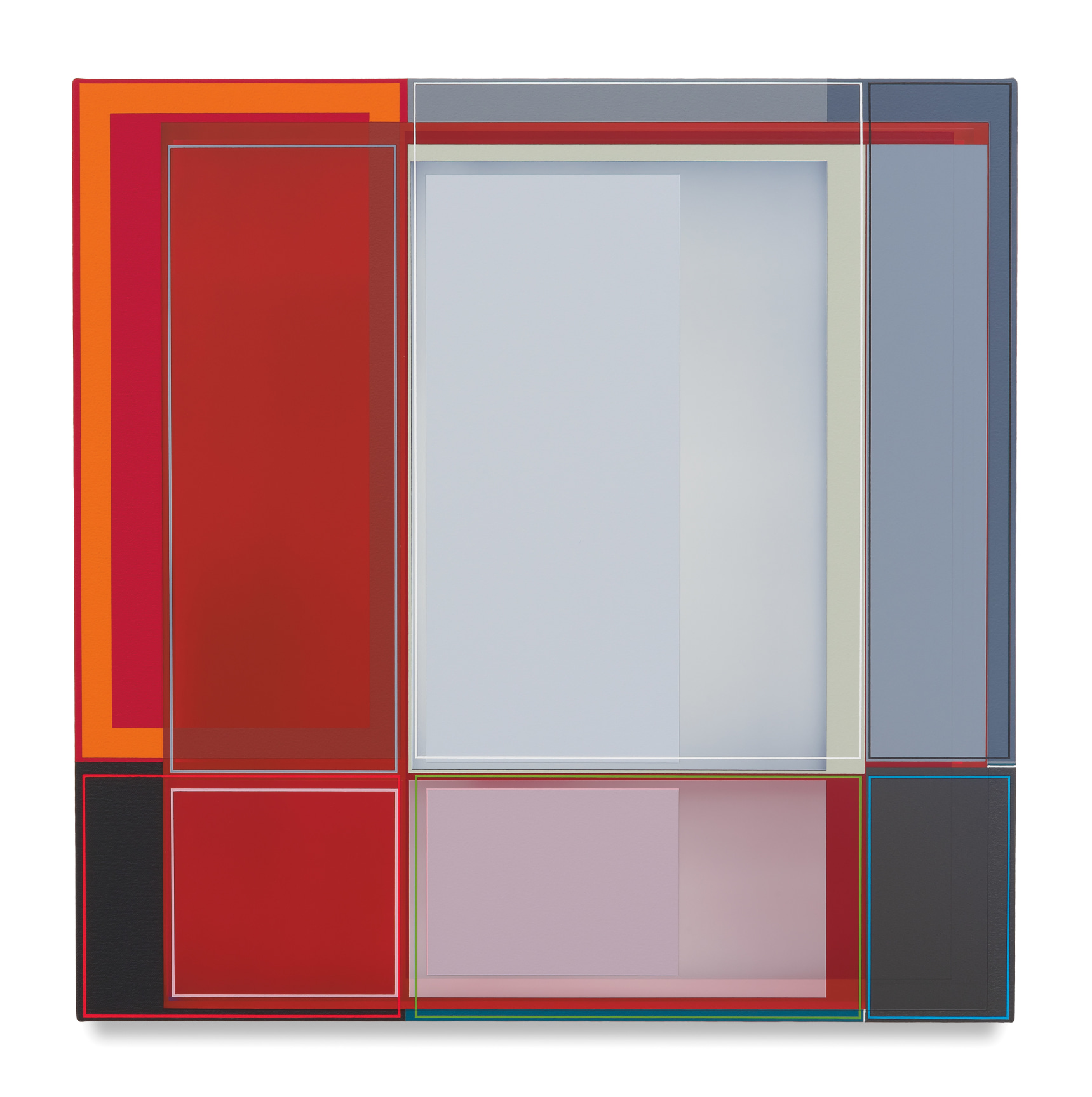 Build, 2016, Acrylic on canvas, 22 x 22 inches, 55.9 x 55.9 cm, MMG#28424