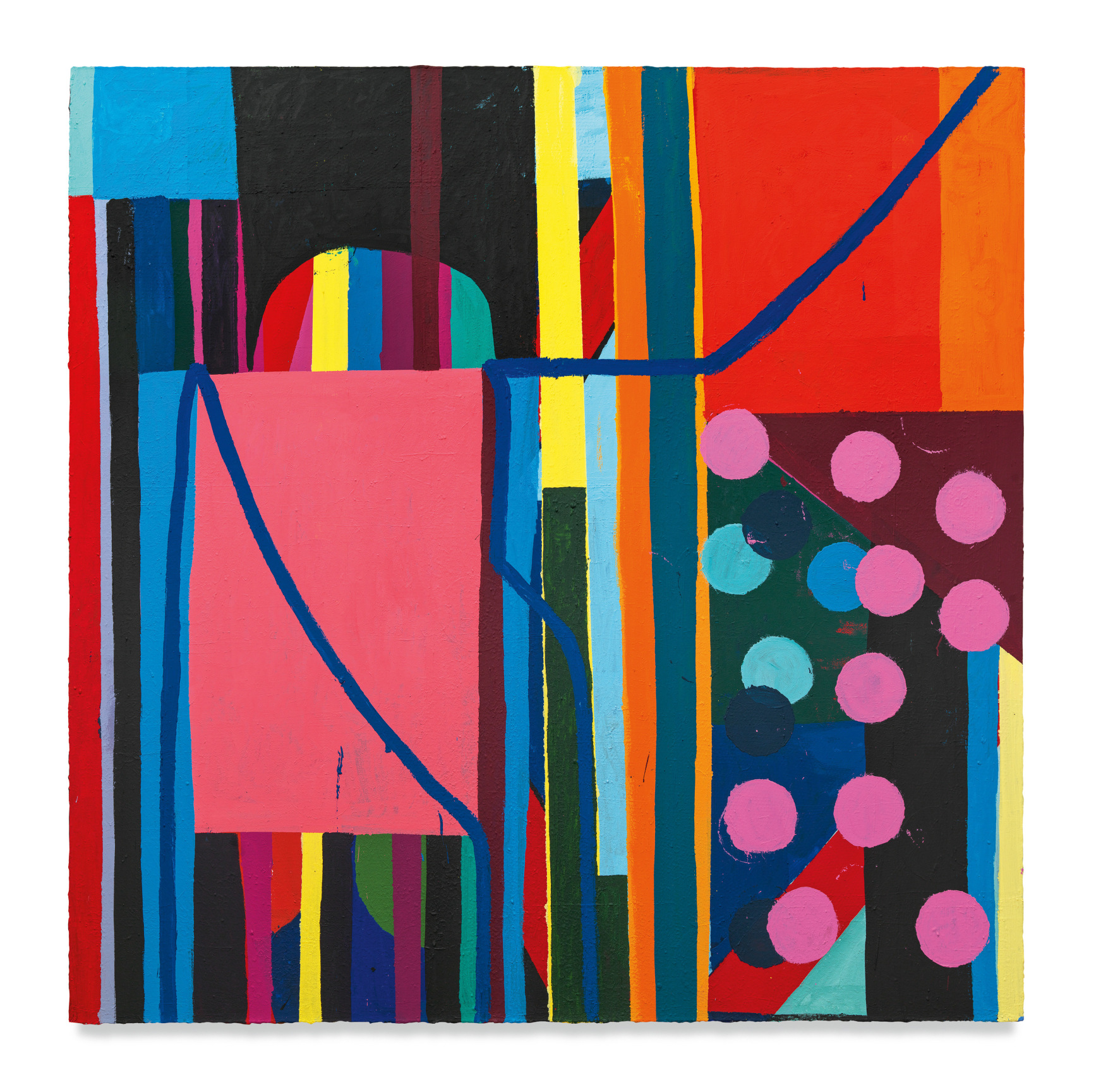 The Ostrich, 2022, Acrylic and marble dust on canvas, 86 x 86 inches, 218.4 x 218.4 cm, MMG#35071